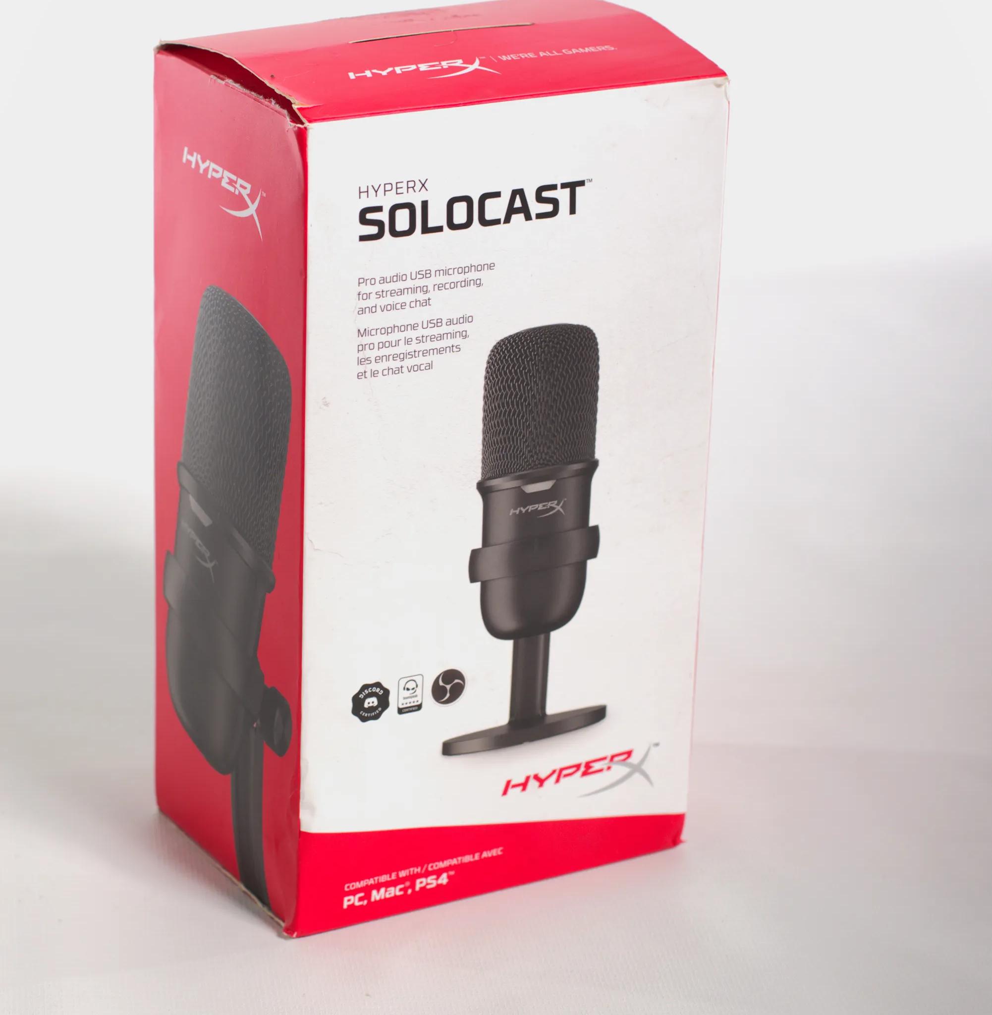 HyperX SOLOCAST USB Condenser Microphone - Black - New