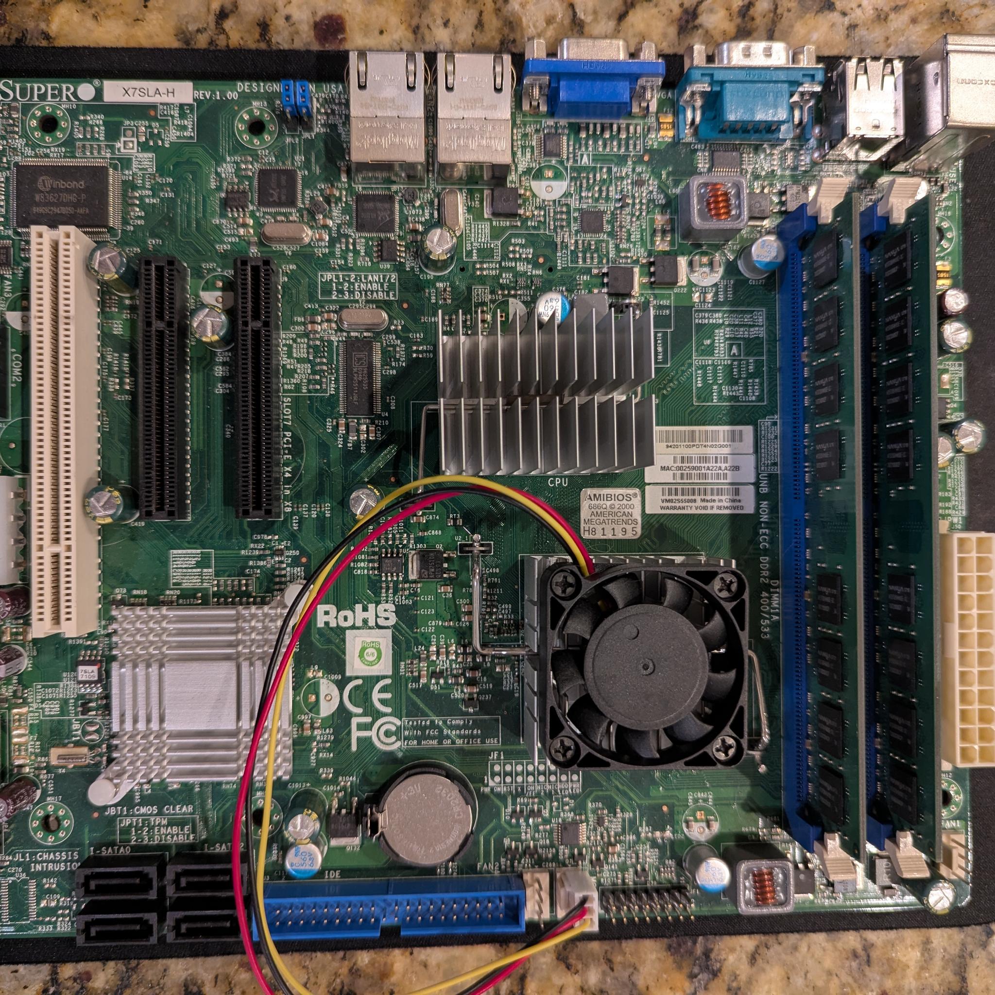 Supermicro MDB-X7SLA-H Server Motherboard Intel Atom 330 1.6GHz 2GB DDR2 FlexATX mATX