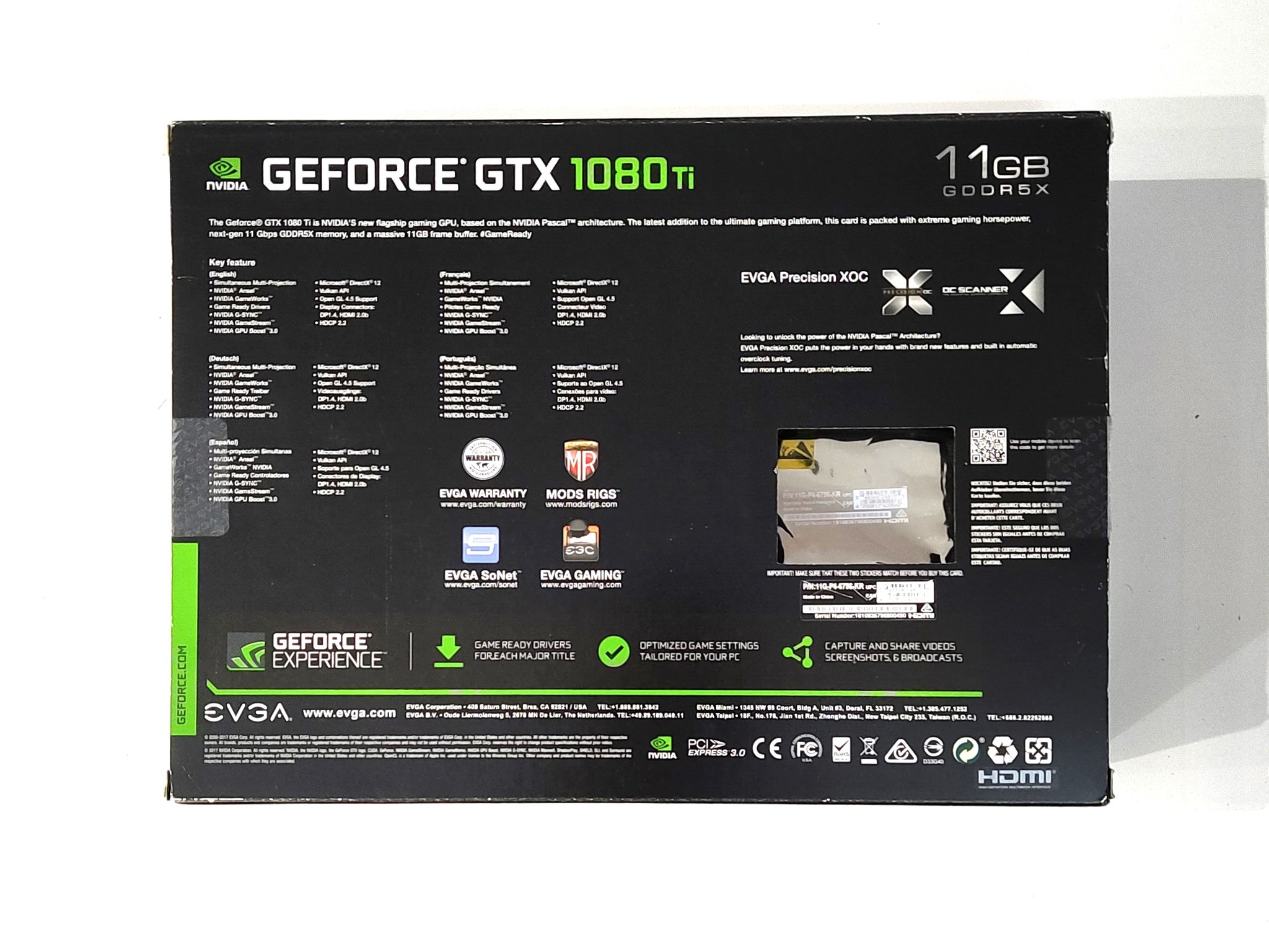 EVGA Geforce GTX 1080Ti icx 11GB FTW3