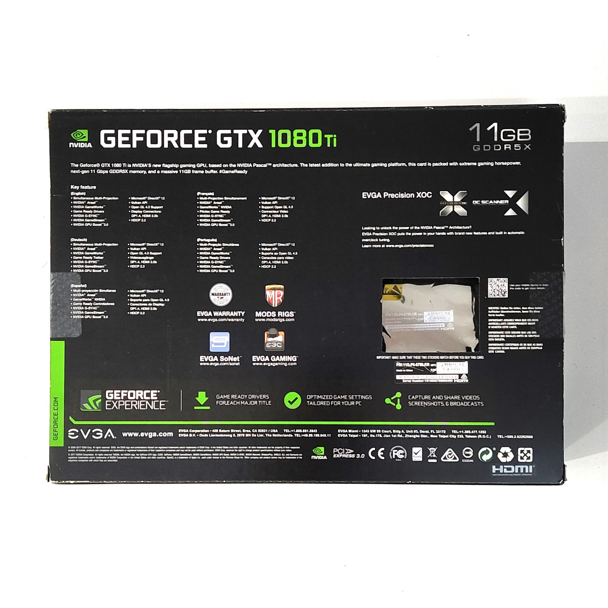 EVGA Geforce GTX 1080Ti icx 11GB FTW3