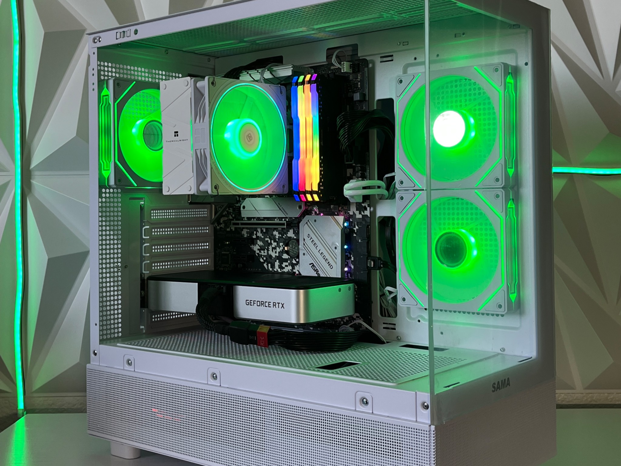 RTX 3060 Ti 8GB, Ryzen 5 5600X, 32GB RAM | White RGB Gaming Computer/PC