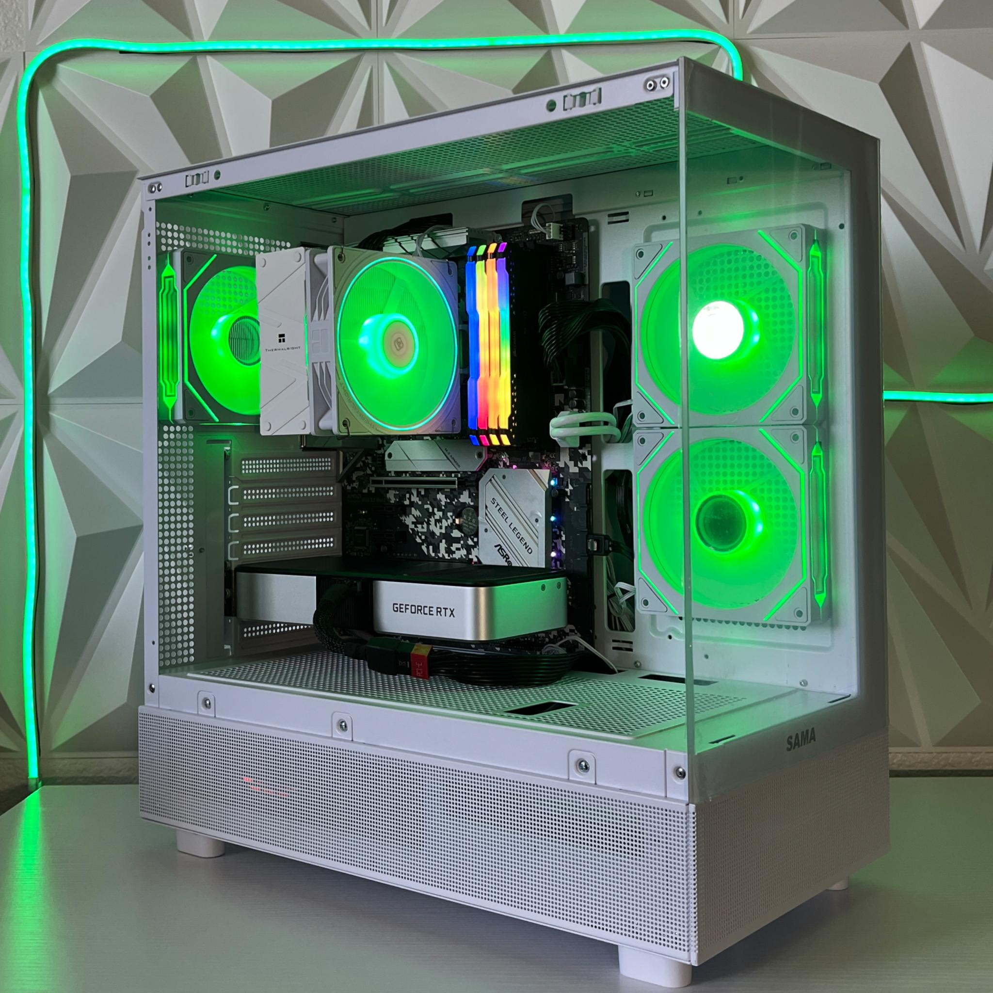 RTX 3060 Ti 8GB, Ryzen 5 5600X, 32GB RAM | White RGB Gaming Computer/PC