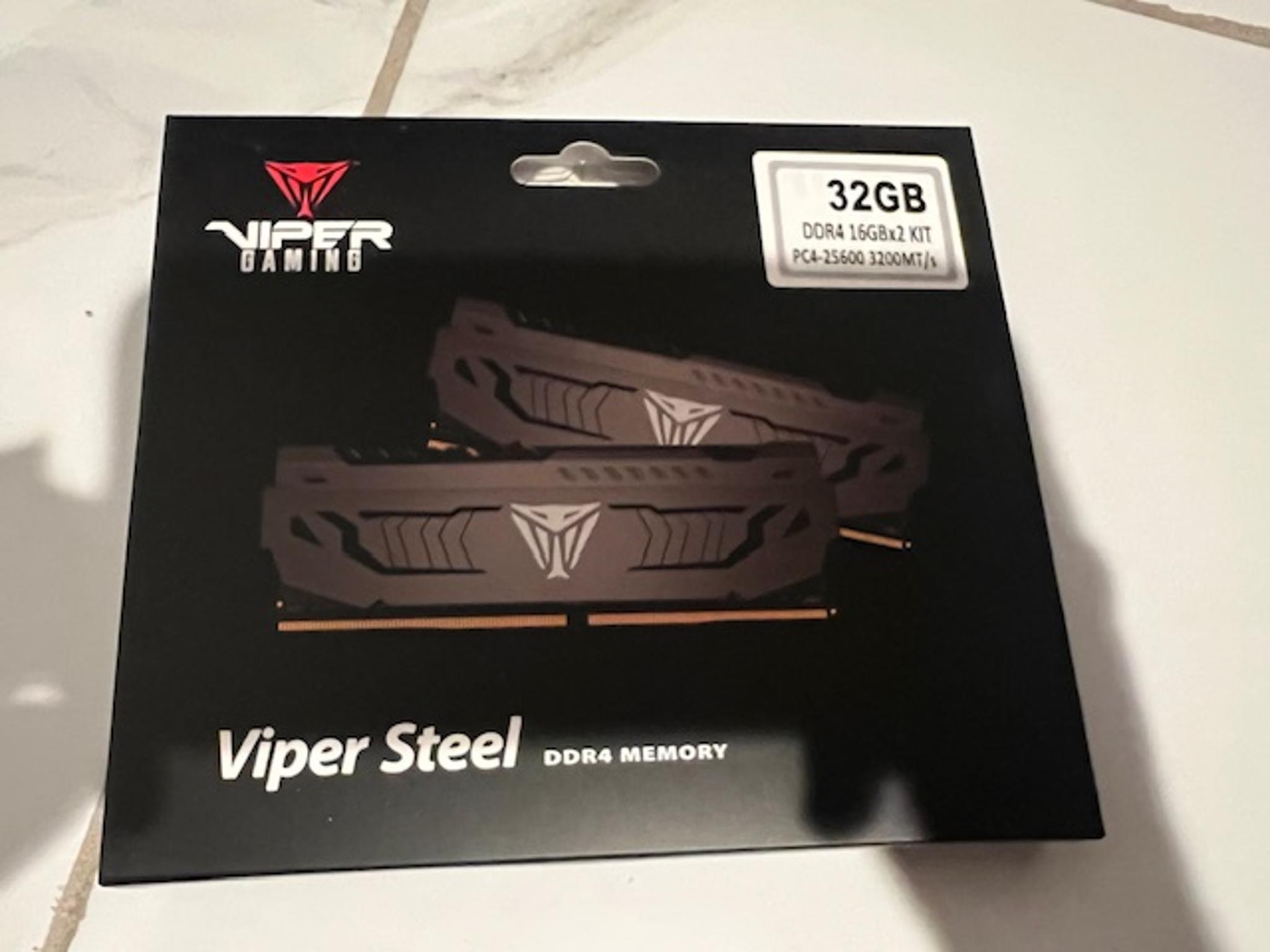 Patriot Viper Steel 32GB (2 x 16GB) 288-Pin PC RAM DDR4 3200 CL16 Desktop Memory