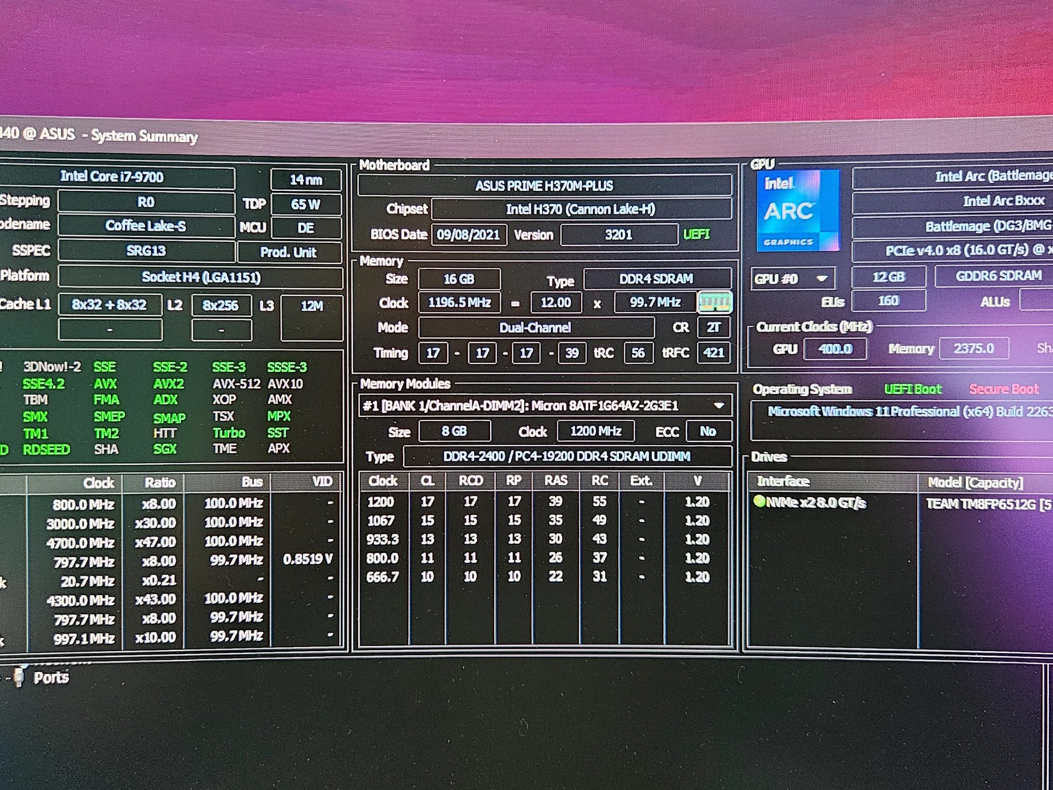Intel Arc B580 System with an i7 9700k!