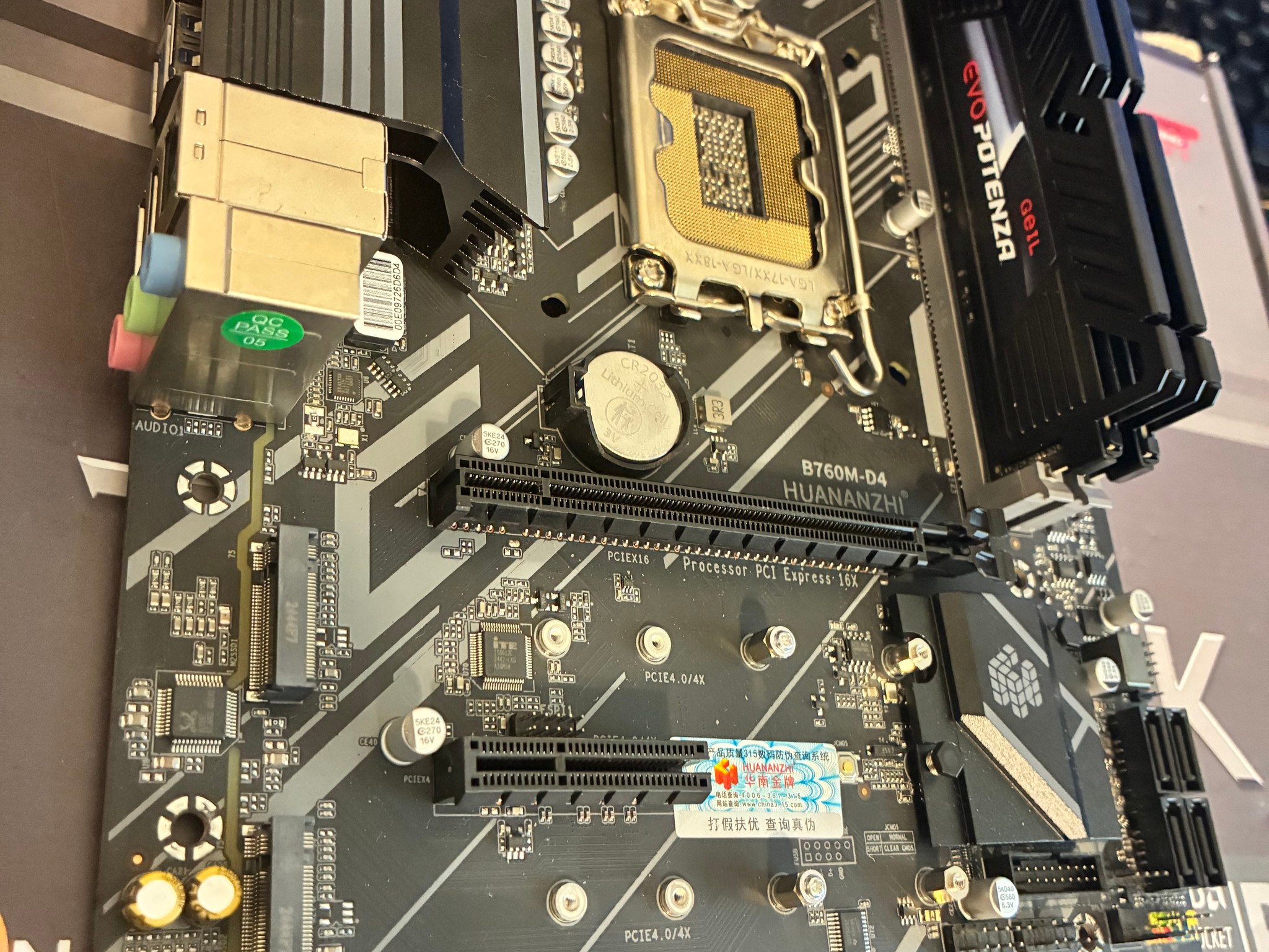 HUANANZHI B760M-D4 DDR4 Motherboard – Bent Pins, Fixable, No RAM Included