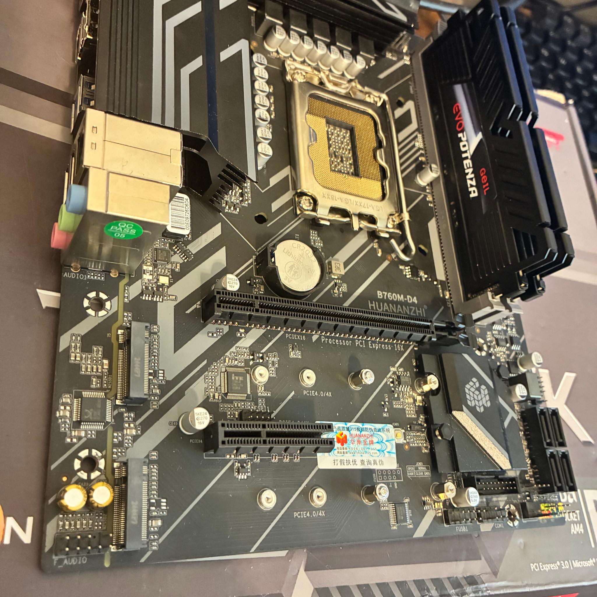 HUANANZHI B760M-D4 DDR4 Motherboard – Bent Pins, Fixable, No RAM Included