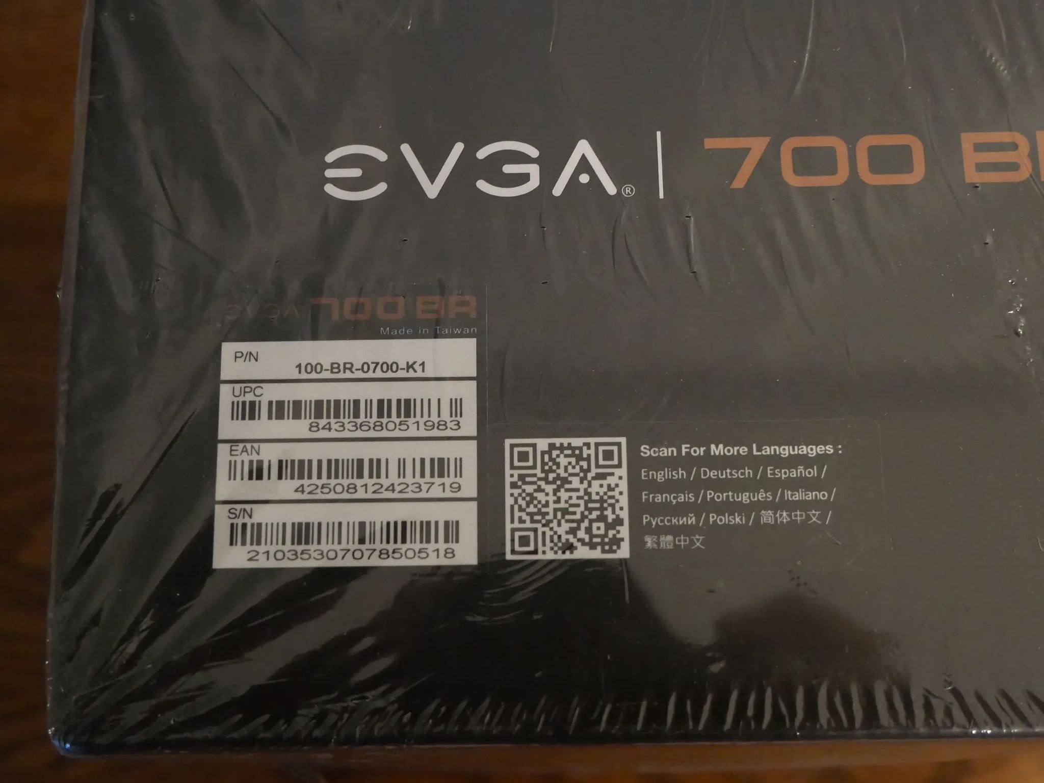 EVGA 700 BR, 80+ Bronze 700W, Power Supply 100-BR-0700-K1