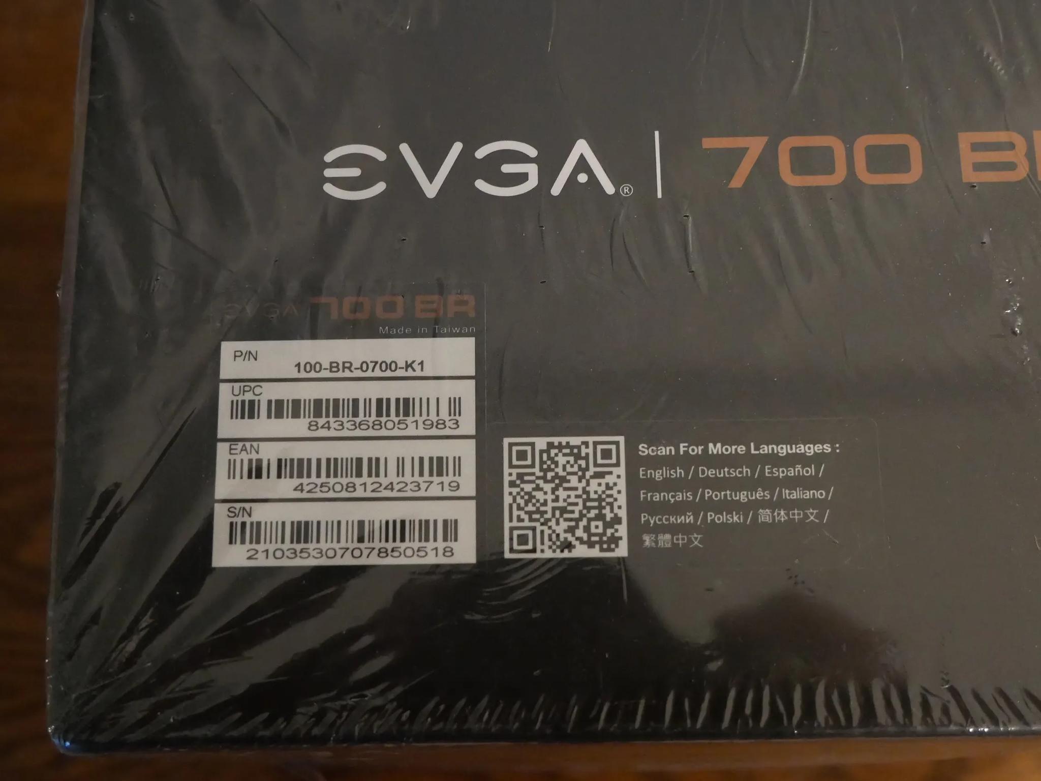 EVGA 700 BR, 80+ Bronze 700W, Power Supply 100-BR-0700-K1