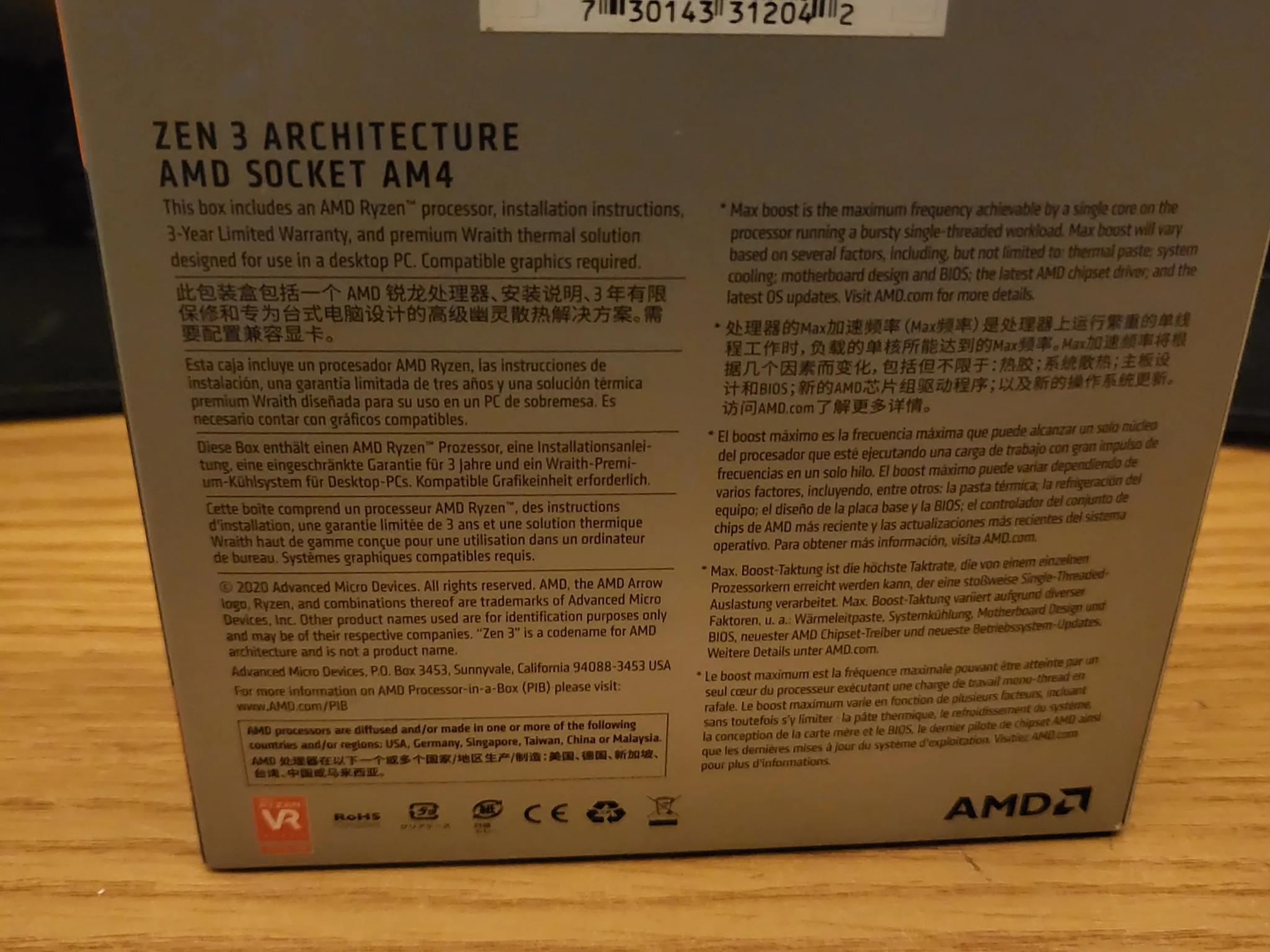 USED Ryzen 5 2600 Hexa-Core CPU/Processor