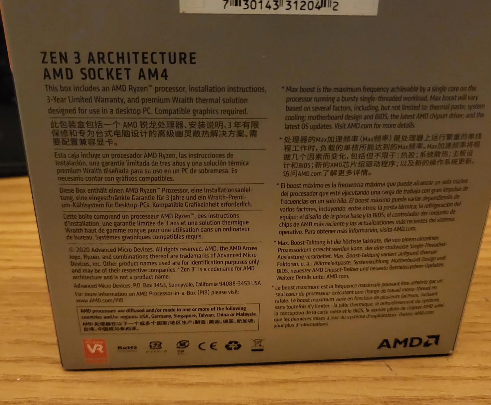 USED Ryzen 5 2600 Hexa-Core CPU/Processor