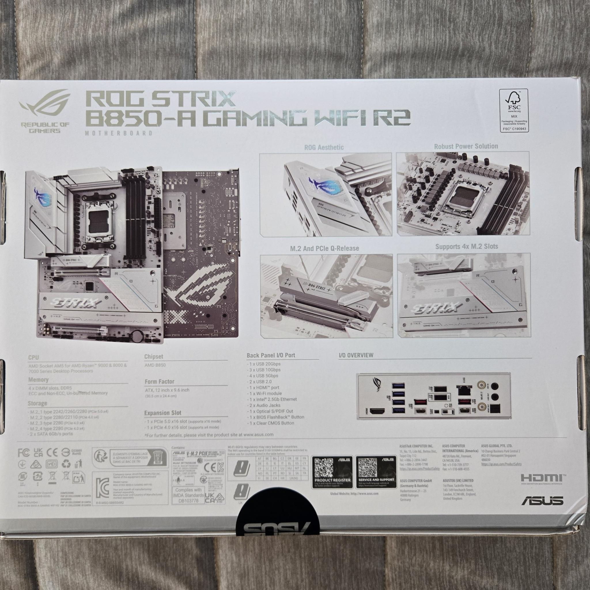 *Brand New In Box* ASUS ROG STRIX B850-A Gaming WIFI R2, AM5