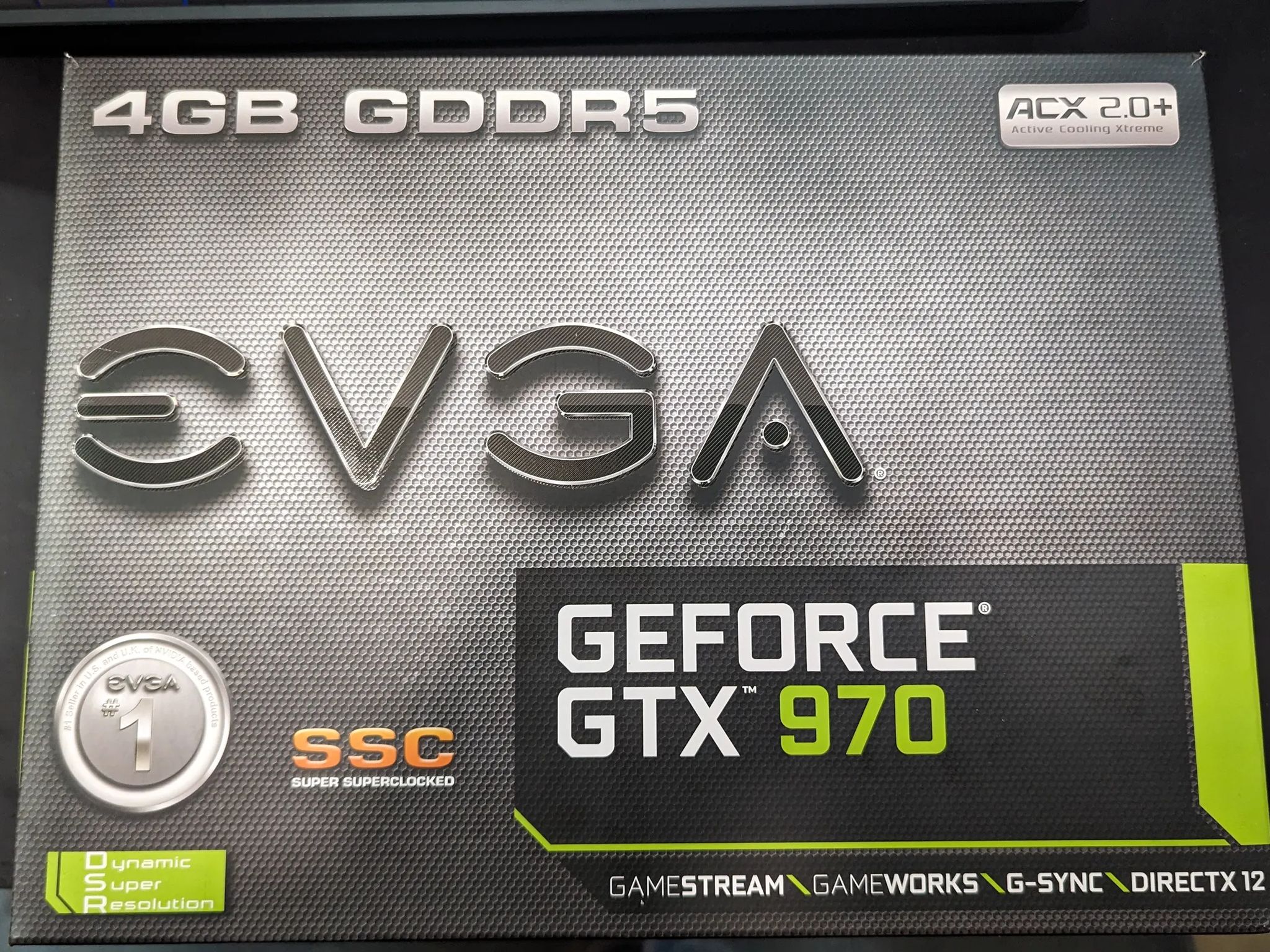 EVGA GeForce GTX 970 4GB SSC Gaming ACX 2.0+ Cooling Graphics Card (04G-P4-3975-KR)