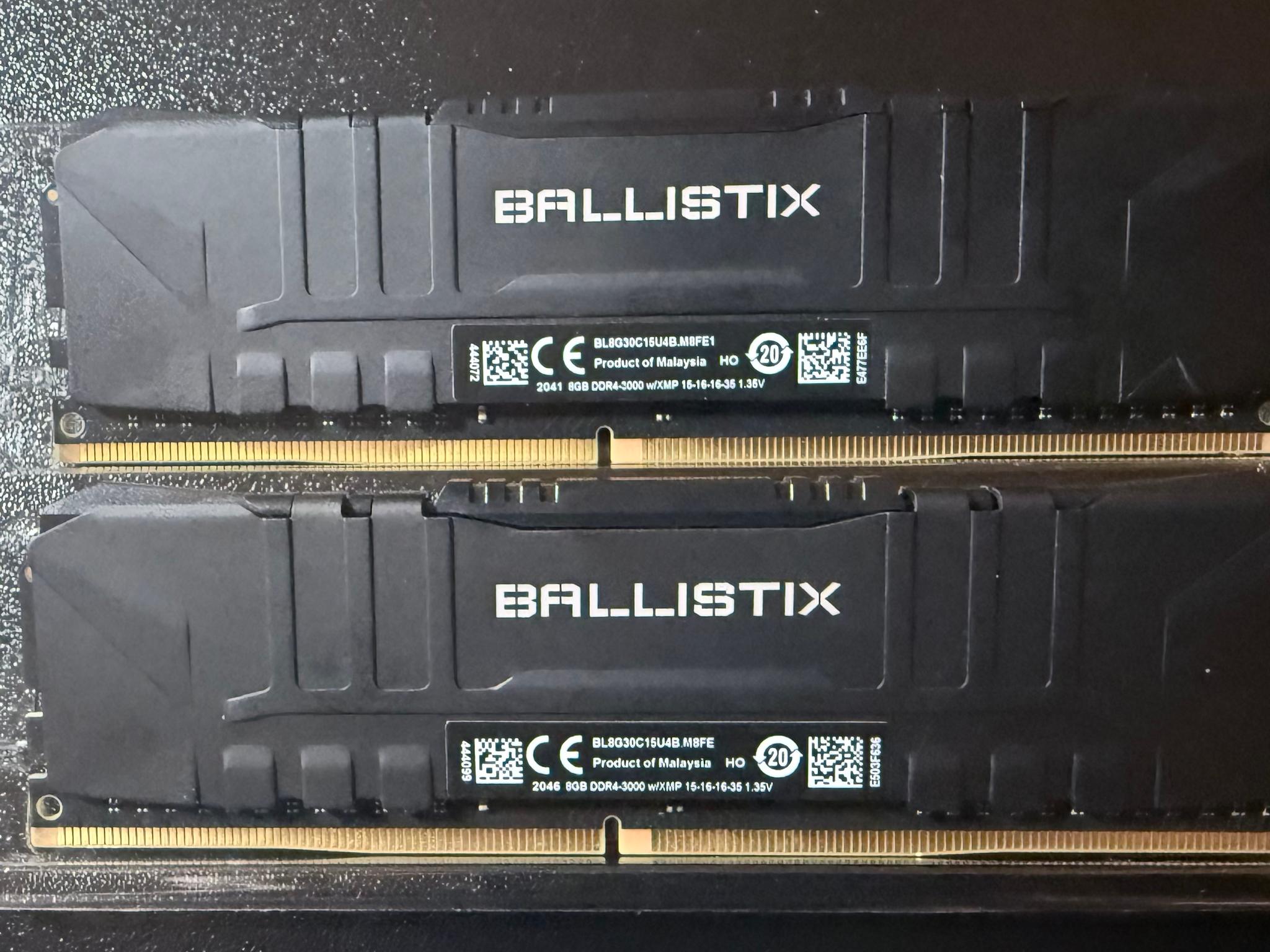 Crucial Ballistix DDR4 32GB (4x8GB) 3000MHz Memory Kit
