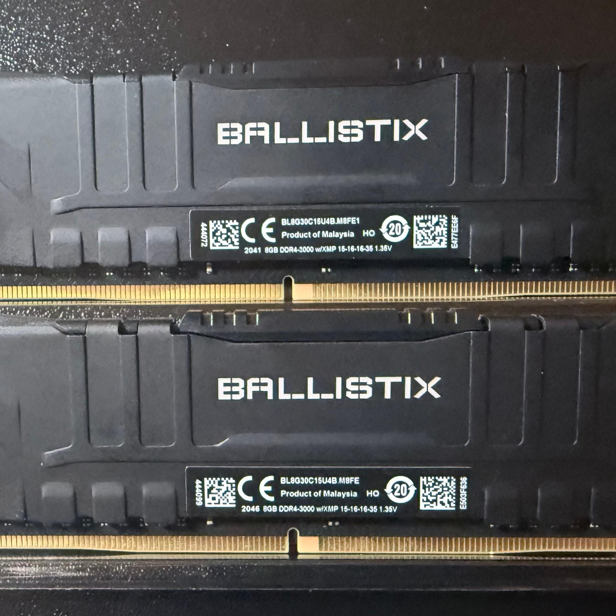 Crucial Ballistix DDR4 32GB (4x8GB) 3000MHz Memory Kit