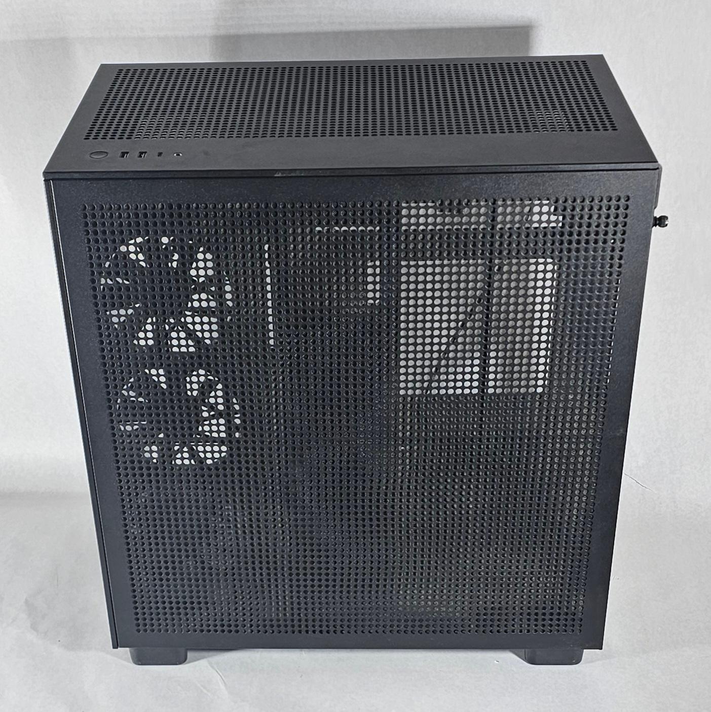 Black NZXT PC Case with Tempered Glass w/ 4 Fans