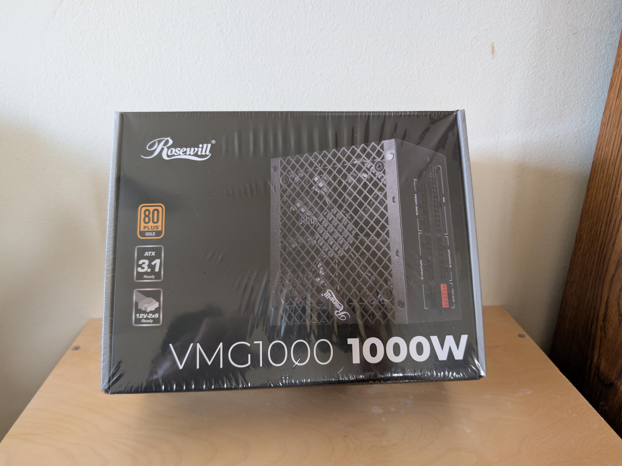 Rosewill VMG1000 1000W 80+ Gold Fully Modular ATX 3.1 PCIe 5.1 PSU - Brand New Sealed