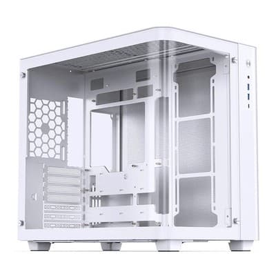 Clearance JONSBO TK-3 White ATX Case OEM Curved Glass Dual Chamber - New