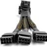 3X 8 Pin 16AWG PCIE 5.0 12VHPWR 600W 90 Degree Right Angle 16 Pin 12+4Pin Supply Adapter