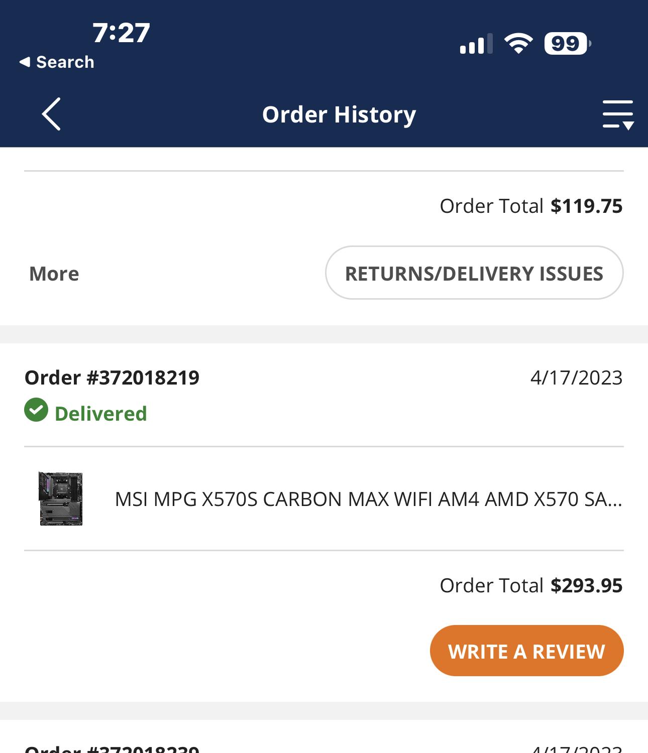 Black MSI X570s Carbon Wifi