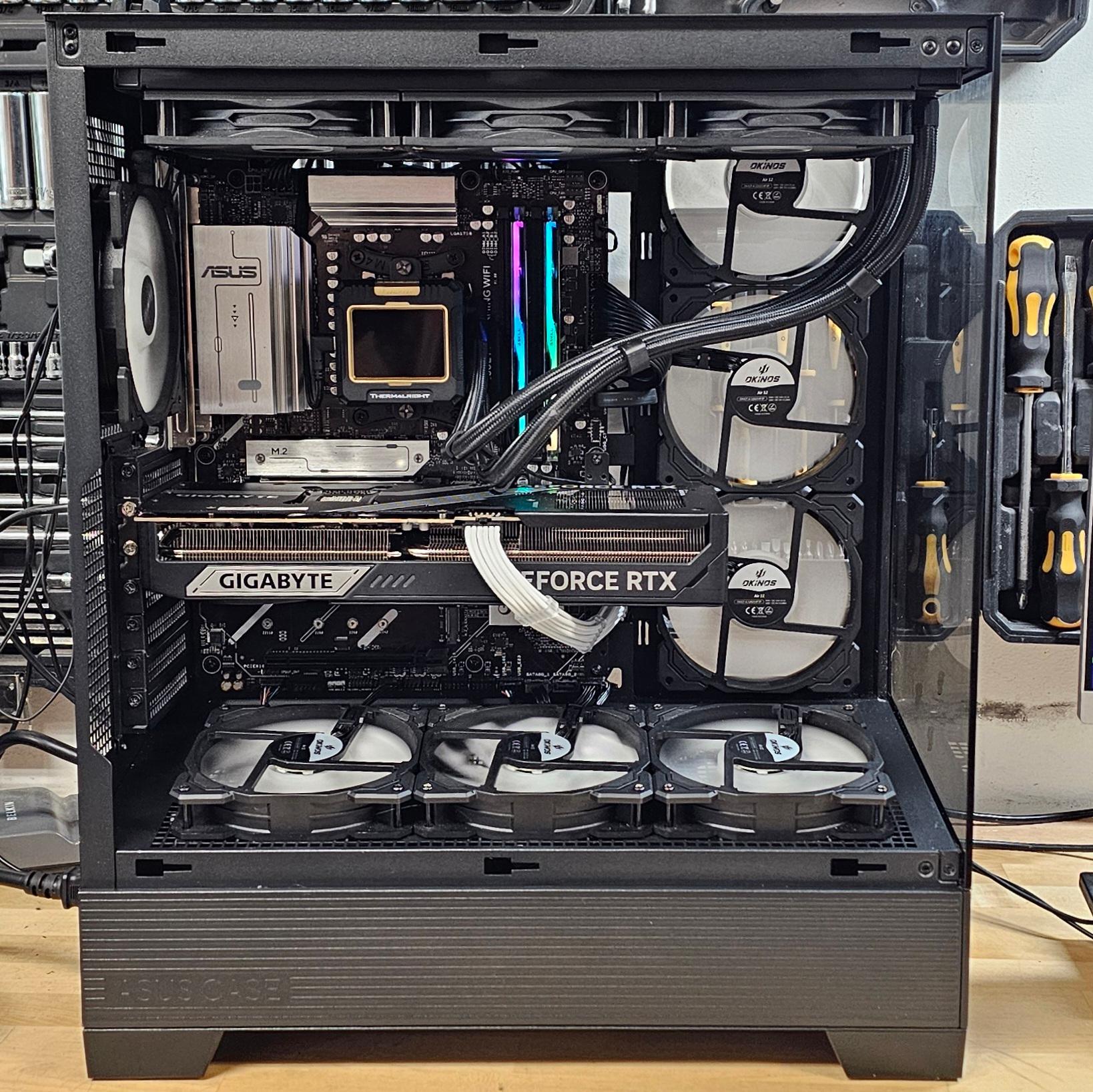 PC Case with Tempered Glass w\ 7 RGB Fans