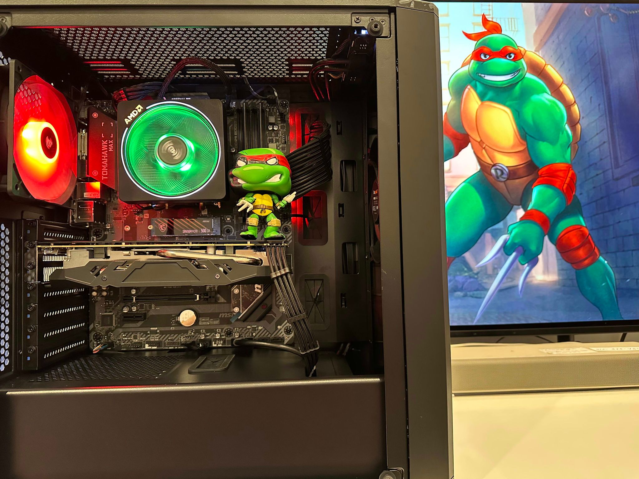 Raphael TMNT|| Gaming PC- Ryzen 3100 4Cores/8Threads-AMD RX 580 8GB-16GB DDR4 RAM-500GB SSD NVME