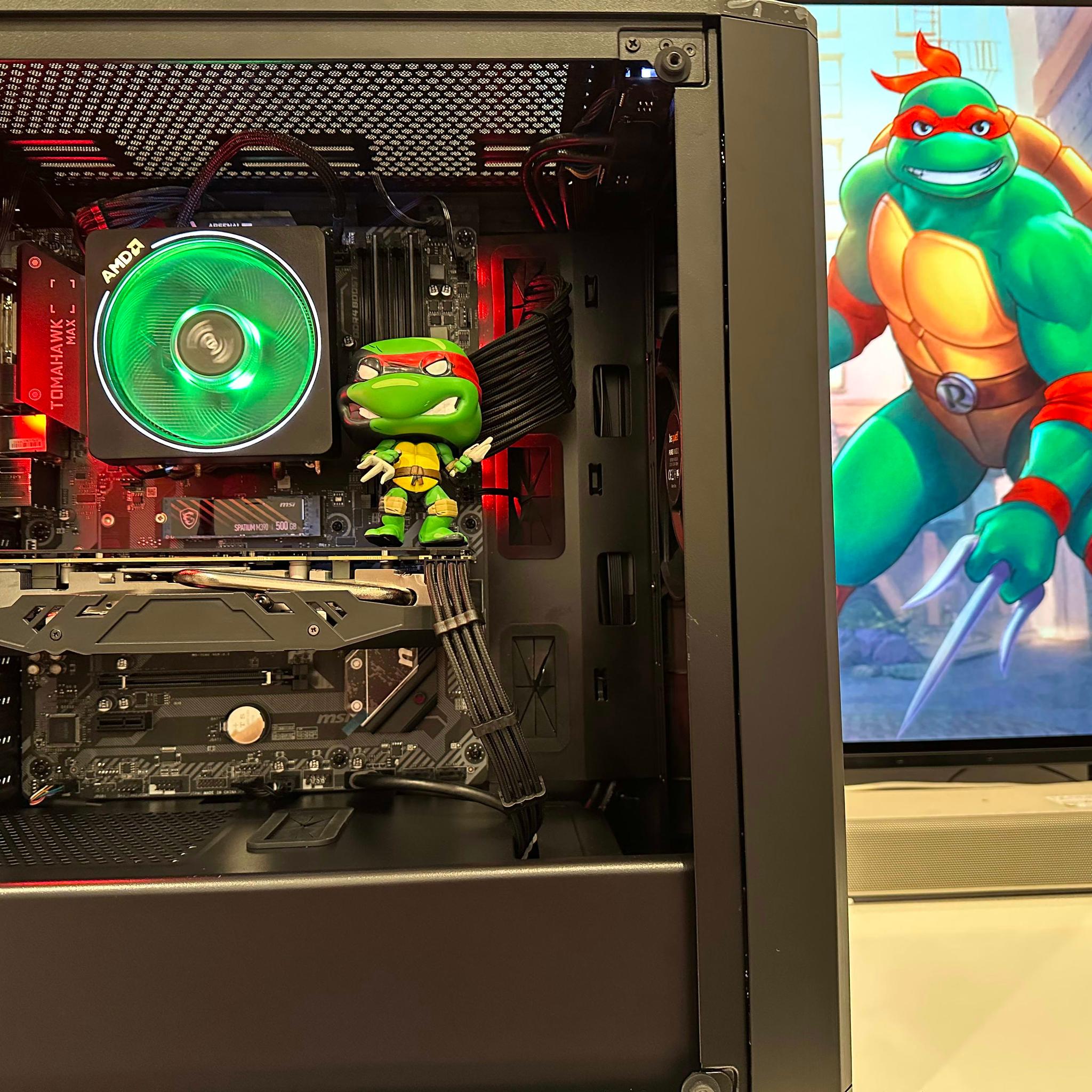 Raphael TMNT|| Gaming PC- Ryzen 3100 4Cores/8Threads-AMD RX 580 8GB-16GB DDR4 RAM-500GB SSD NVME