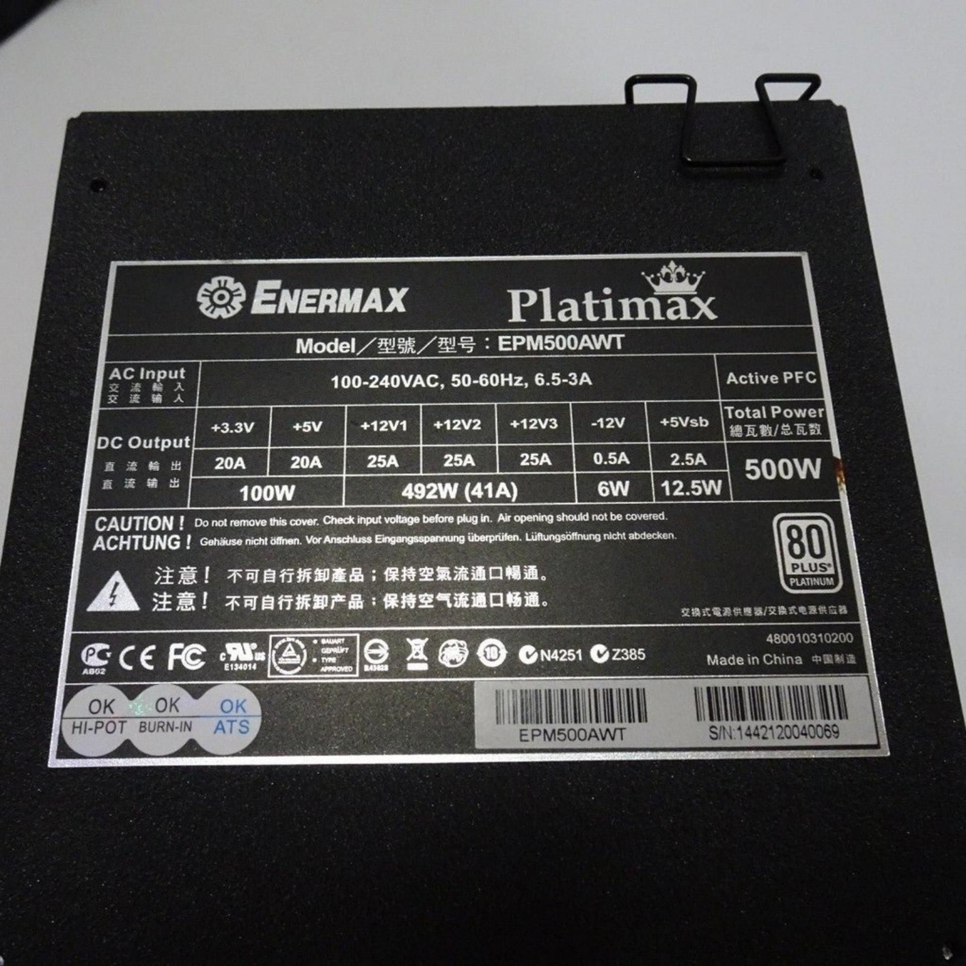 READ FOR PARTS NOT WORKING Platimax 500 Watt Modular Power Supply
