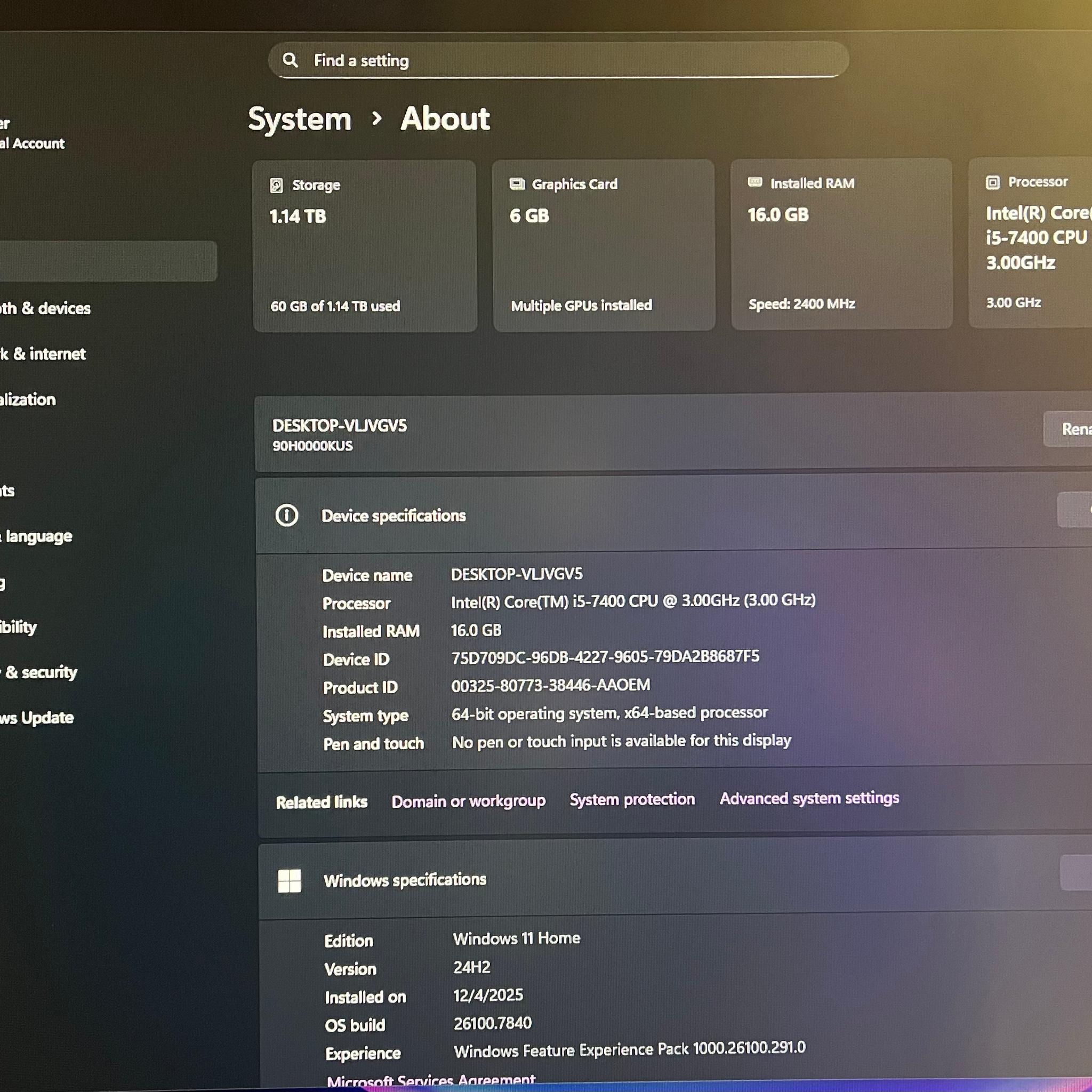 Budget Gaming PC | i5-7400 | GTX 1660 | 1.25TB Storage | Windows 11