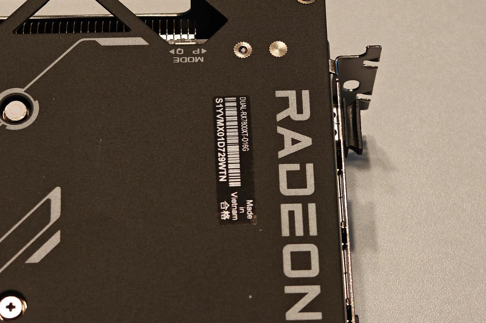 ASUS Dual Radeon RX 7800 XT OC Edition 16GB GDDR6