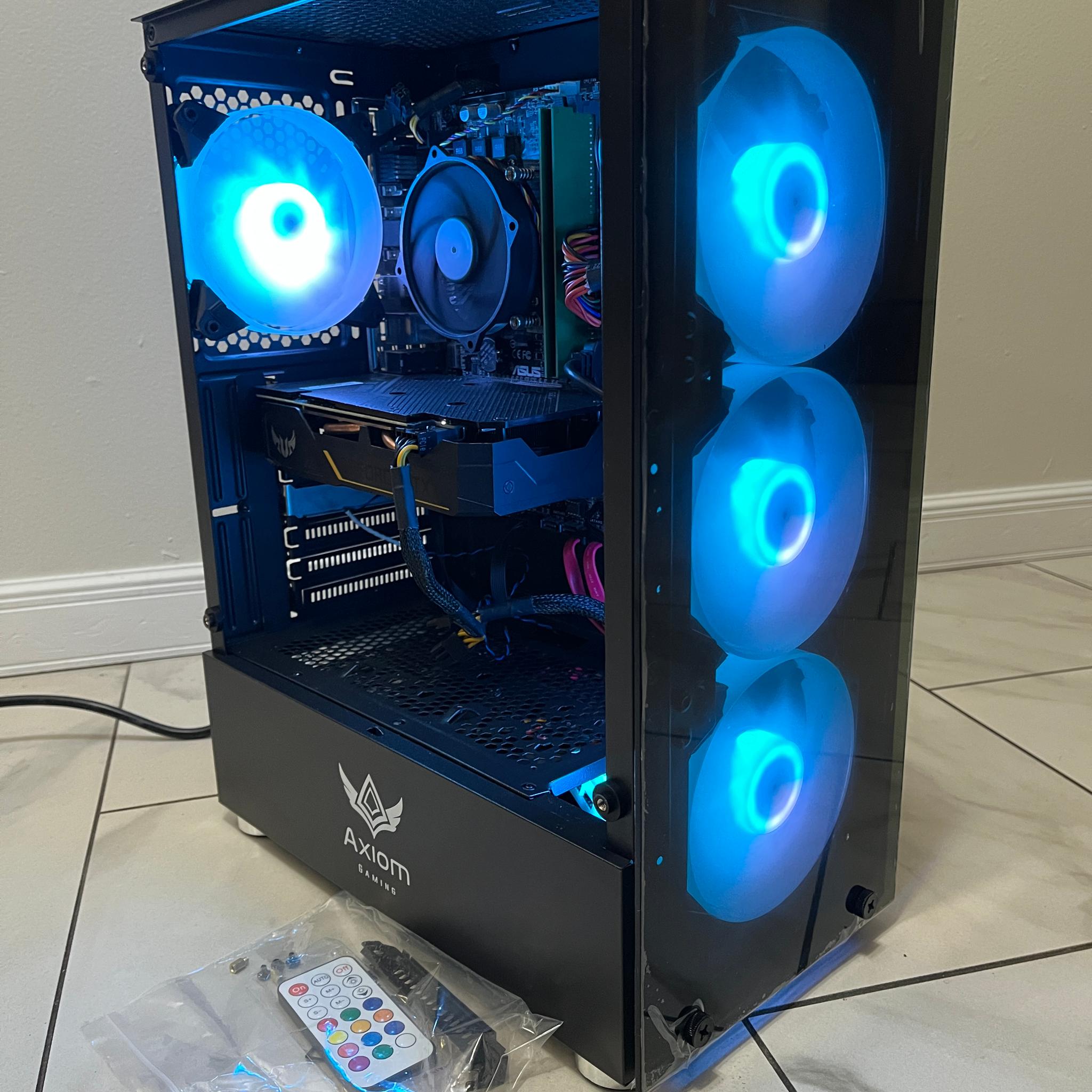 NVIDIA RTX 2060, Intel i5-6600, 12GB RAM, 870 GB Storage, RGB Gaming PC w/ RGB Remote & Wi-Fi