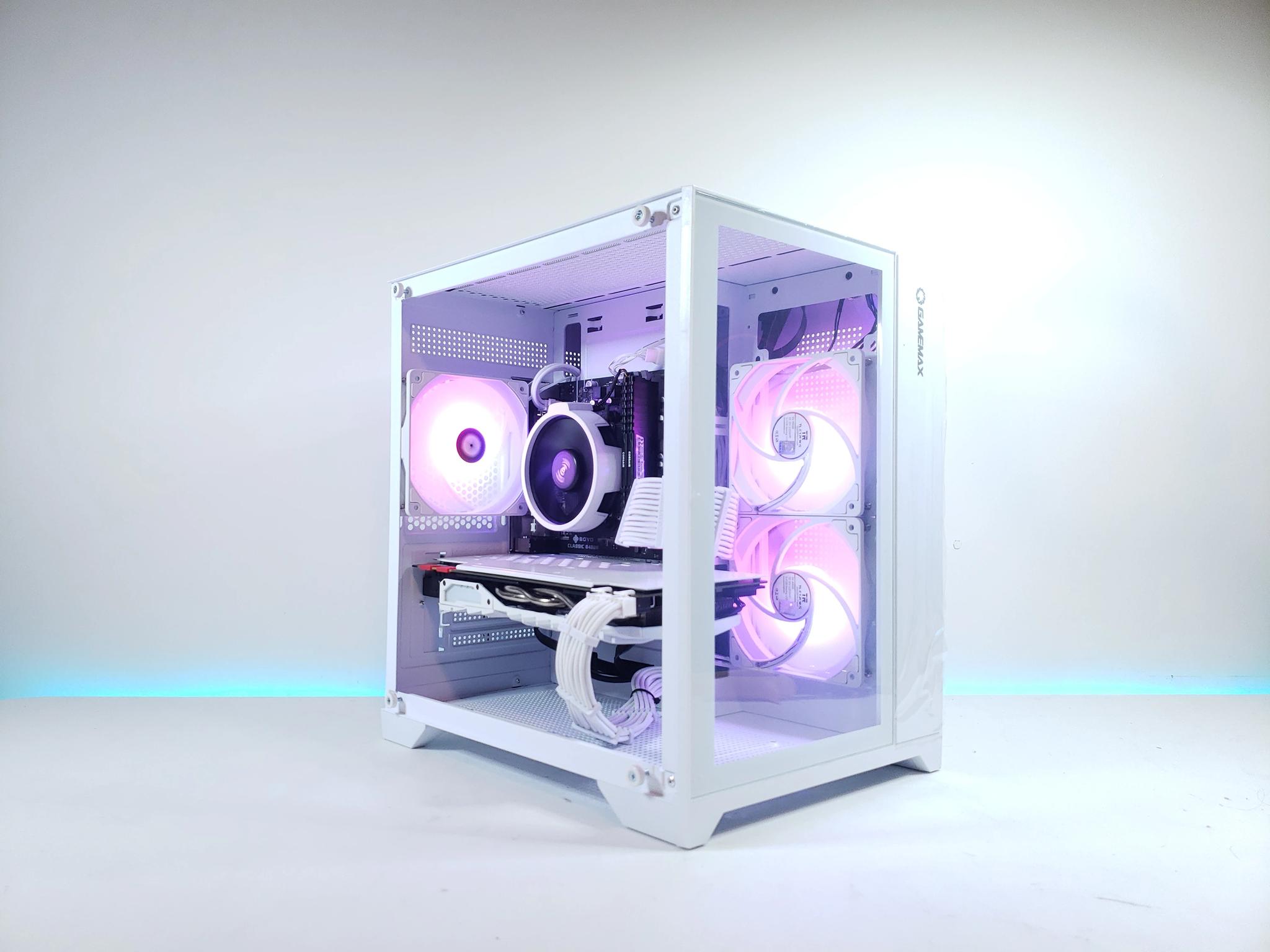 🚨White P2P Gaming PC | ⚙️R5/1070TI | Custom RGB✨ |