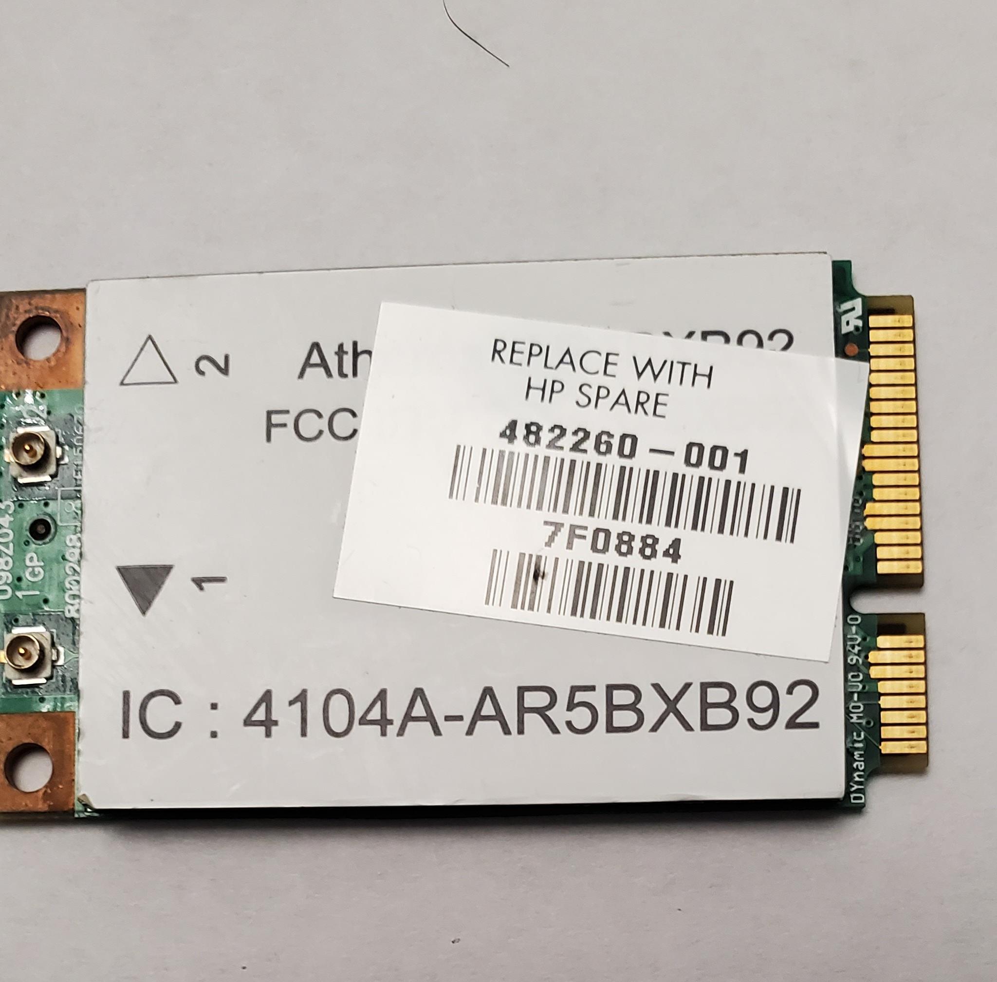 Atheros AR5BXB92 AR9280 Dual wireless 802.11abgn PCIe Original HP 482260-001