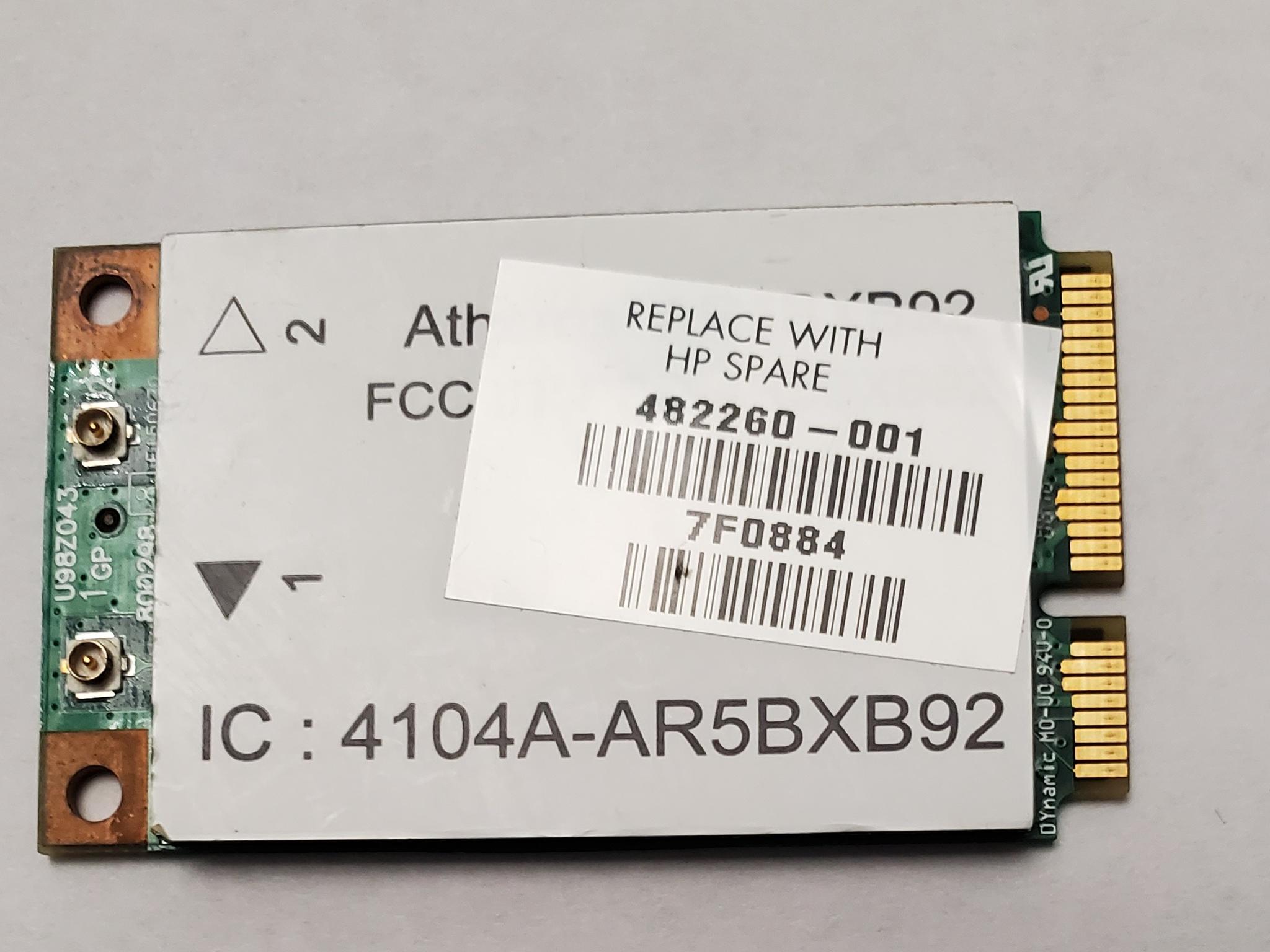 Atheros AR5BXB92 AR9280 Dual wireless 802.11abgn PCIe Original HP 482260-001