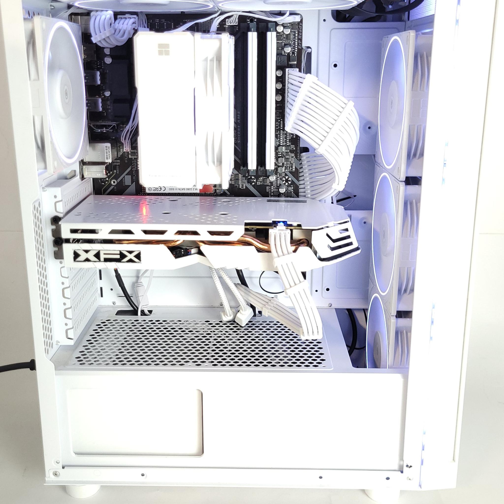 All White Budget Gaming PC | Ryzen 5 | XFX RX 580 8gb GPU