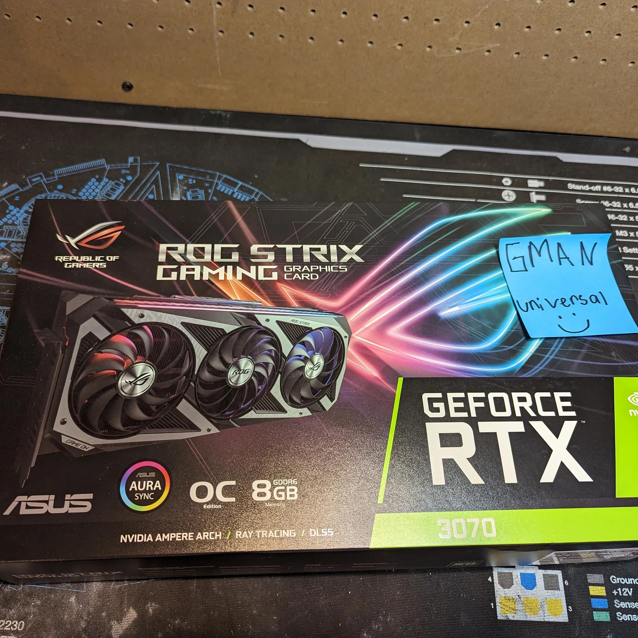 Asus GeForce RTX 3070 8 GB STRIX GAMING Video Card