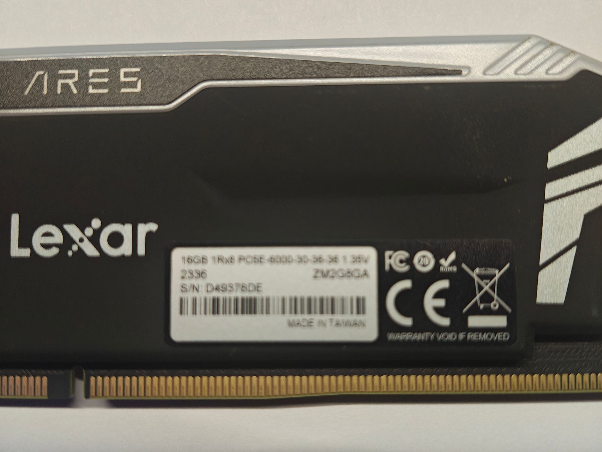 Lexar 32GB (2x16GB) ARES RGB DDR5 RAM 6000MT/s CL30 1.35V Desktop Memory