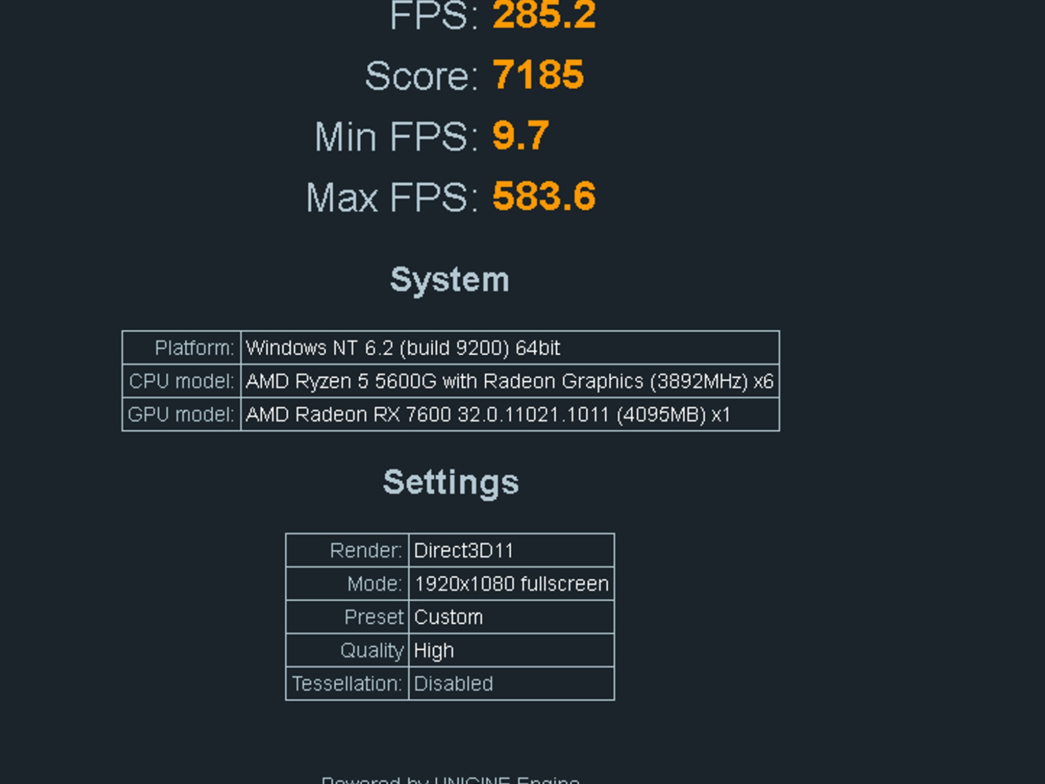 (#8) Ryzen 5 5600g/RX 7600