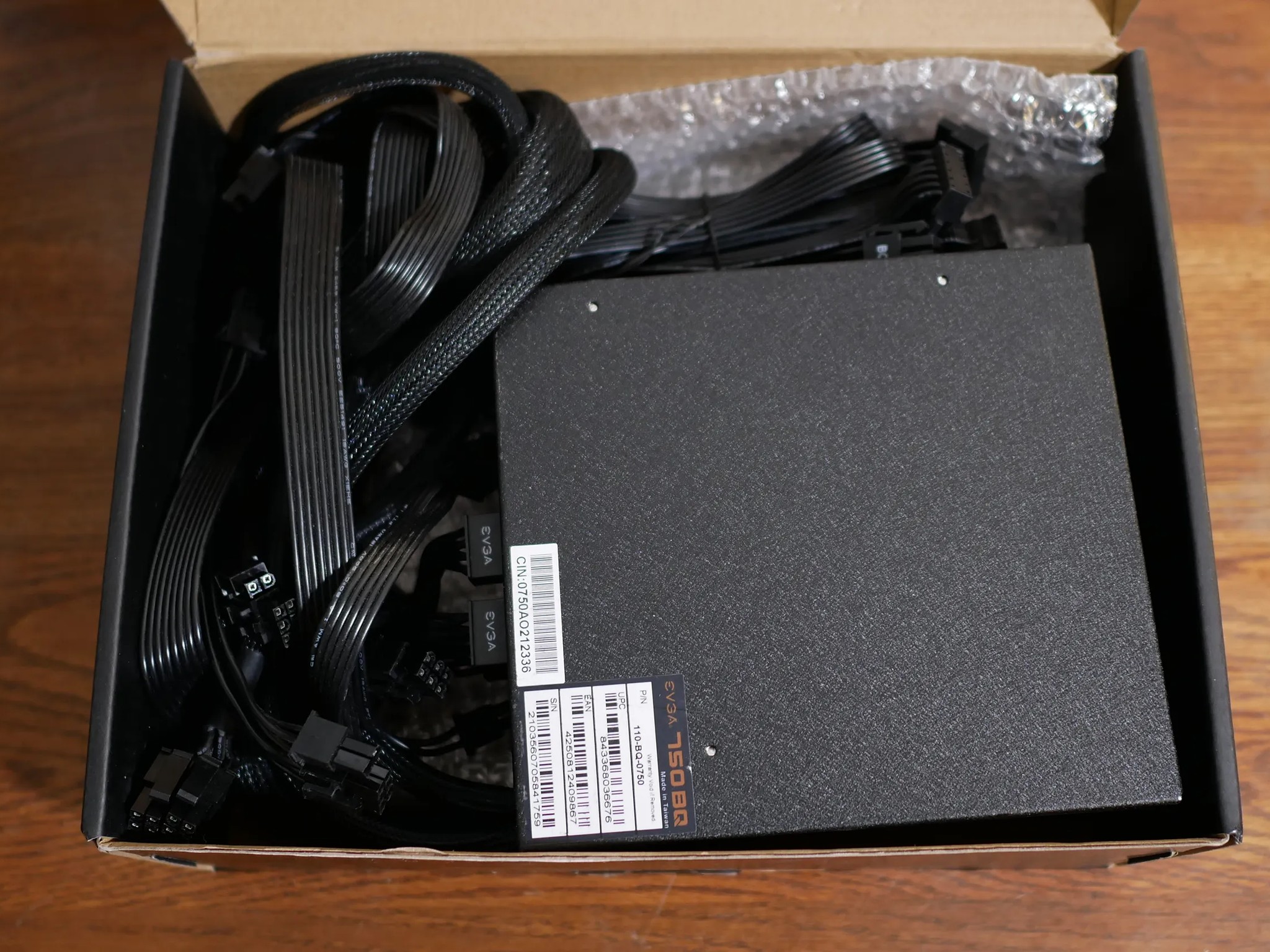 EVGA 750 BQ, 80+ BRONZE 750W Semi Modular,Power Supply 110-BQ-0750