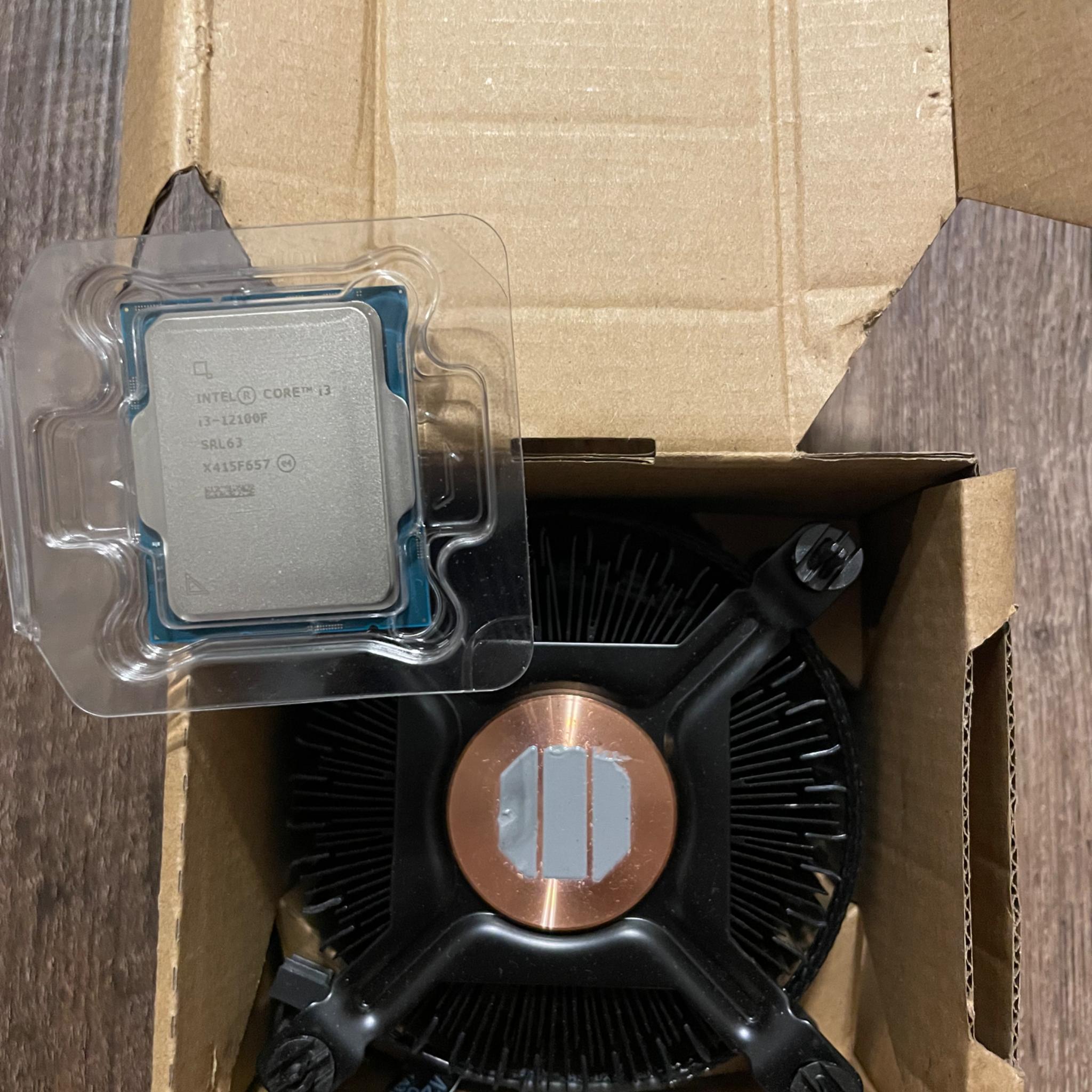New Intel 12100f + Stock Cooler