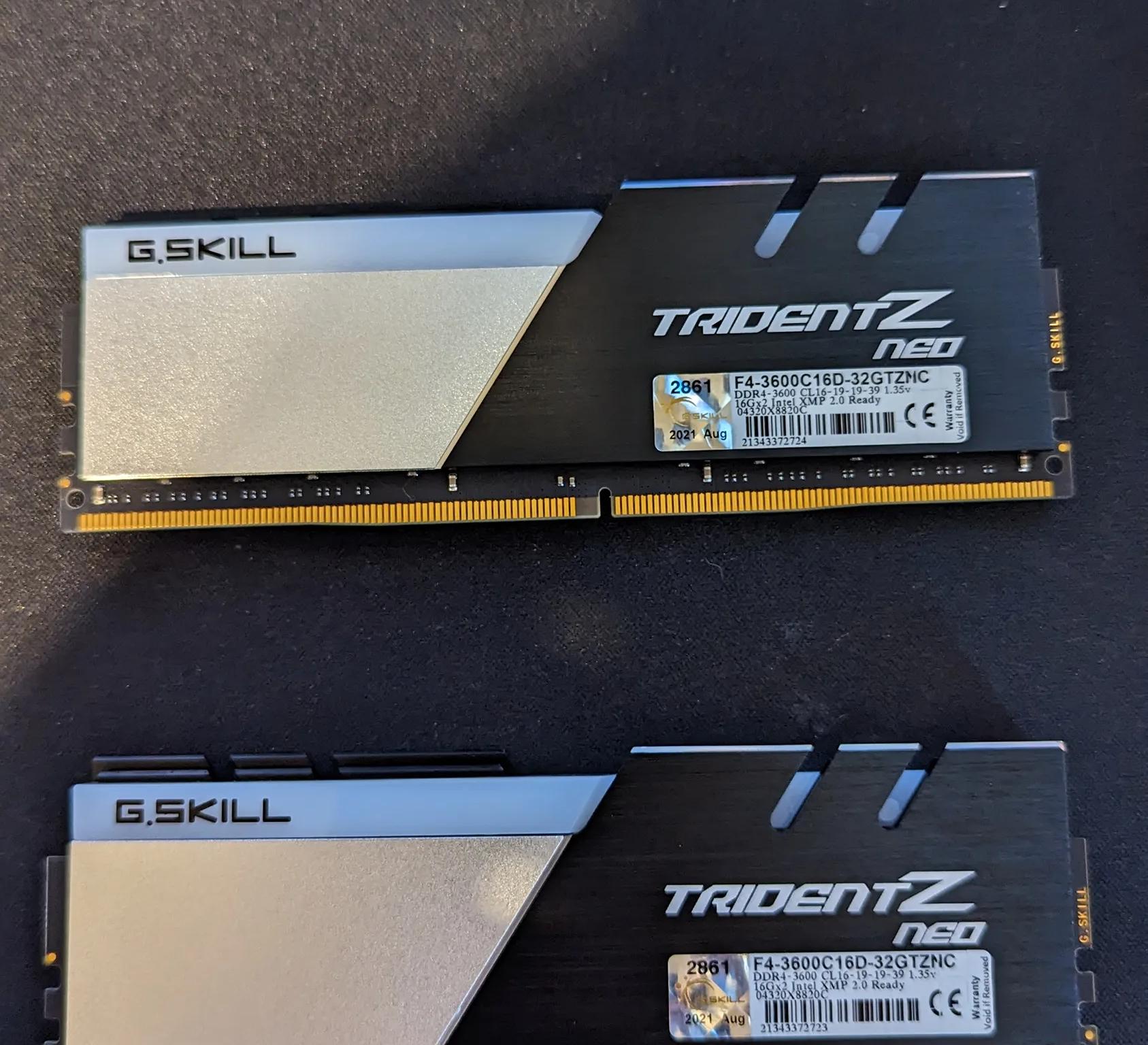 G.Skill Trident Z Neo 32 GB (2 x 16 GB) DDR4-3600 CL16 Memory