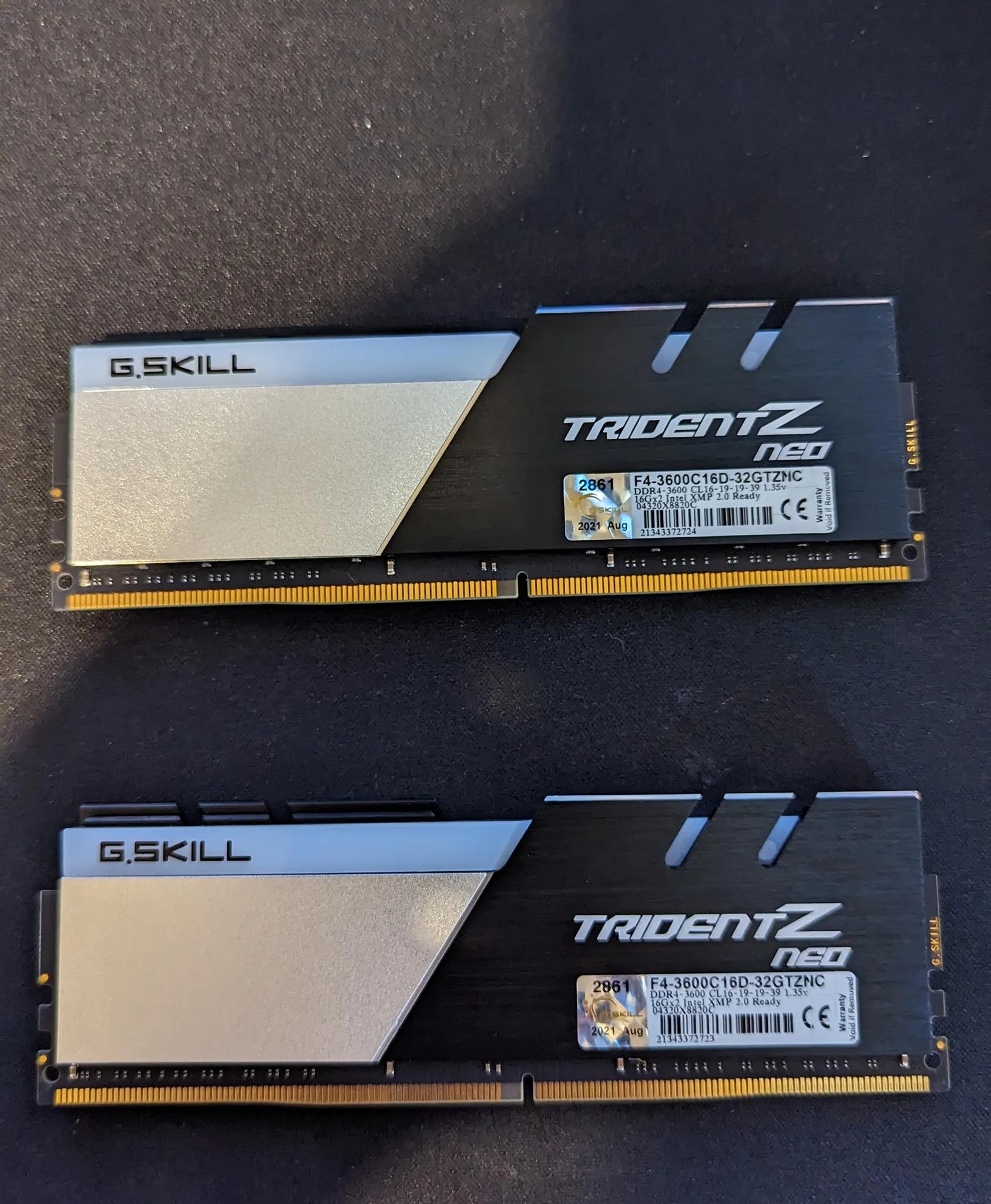 G.Skill Trident Z Neo 32 GB (2 x 16 GB) DDR4-3600 CL16 Memory