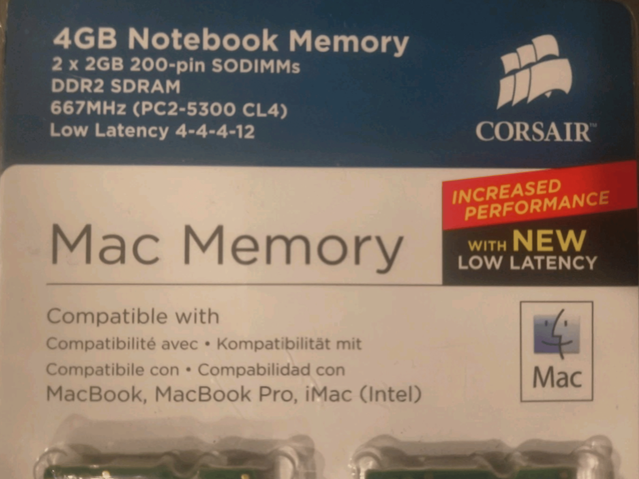 Corsair 2 x 2GB DDR2 SDRAM Mac Memory UNOPENED