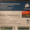 Corsair 2 x 2GB DDR2 SDRAM Mac Memory UNOPENED