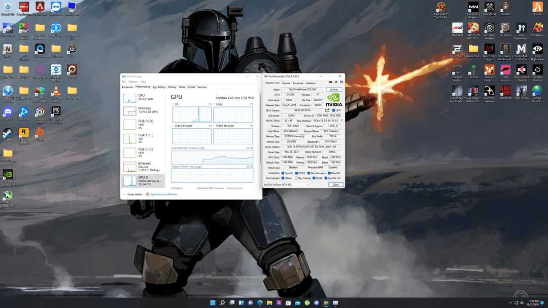 EVGA GEFORCE GTX 950 2GB GDDR5