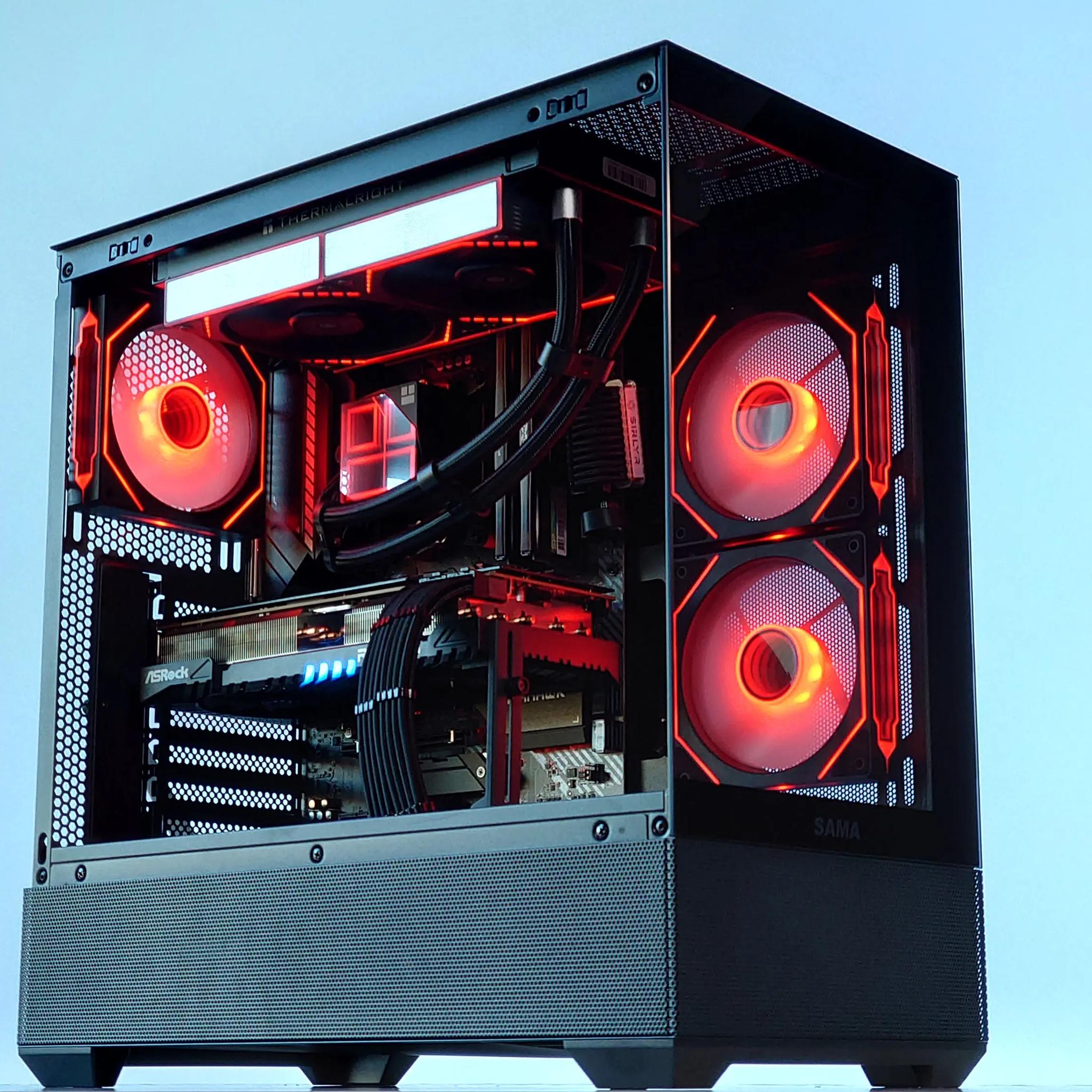 💧🧬Liquid Cooled Gaming PC🚀 AMD RX 7800 XT 16GB🚀AMD Ryzen 7 5700X3D 3D V-Cache🚀 32GB DDR4🚀1TB SSD