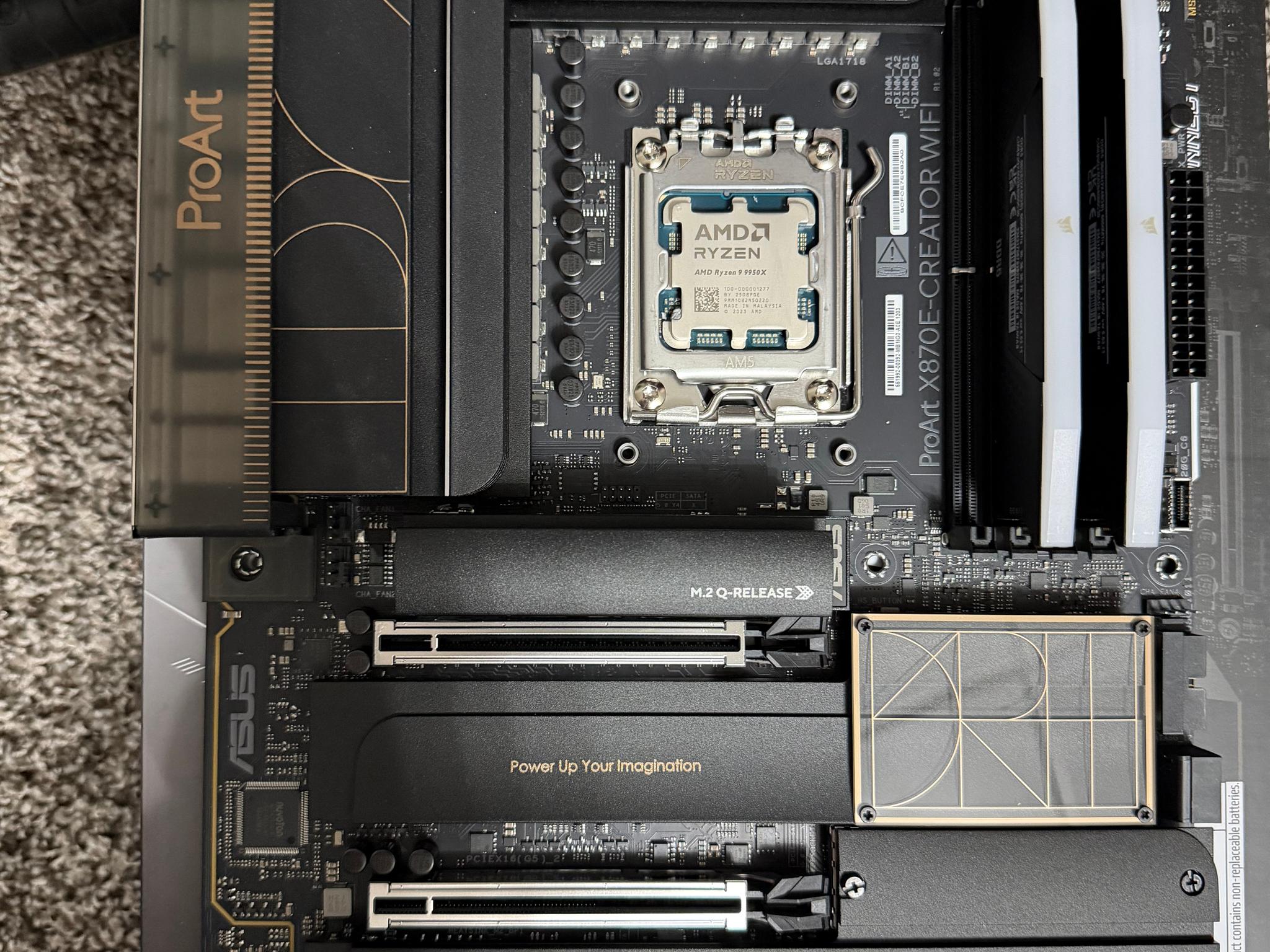 Asus x870e ProArt Ryzen 9950x 96db DDR5 bundle