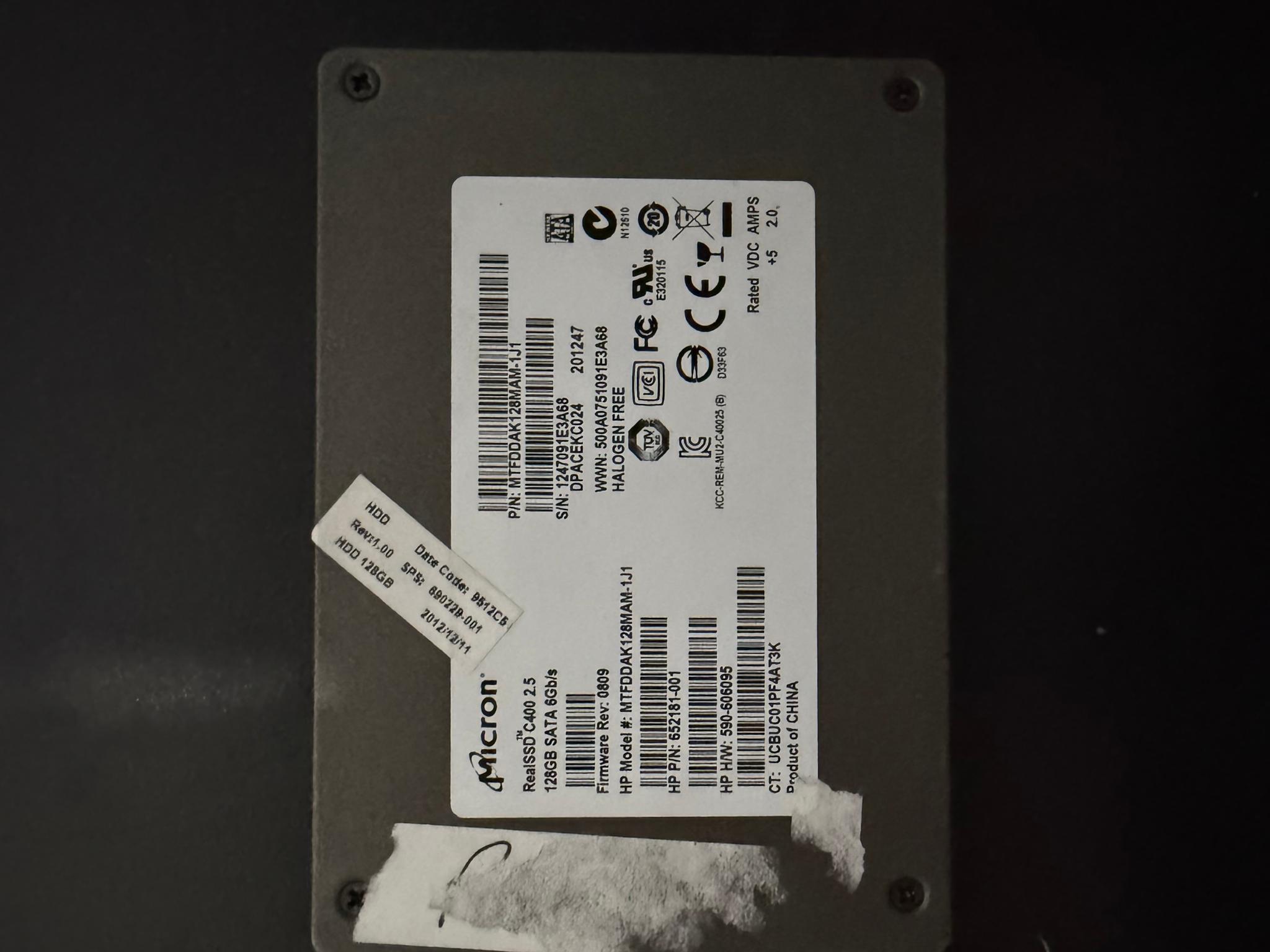 Micron RealSSD C400 2.5 128GB SATA SSD