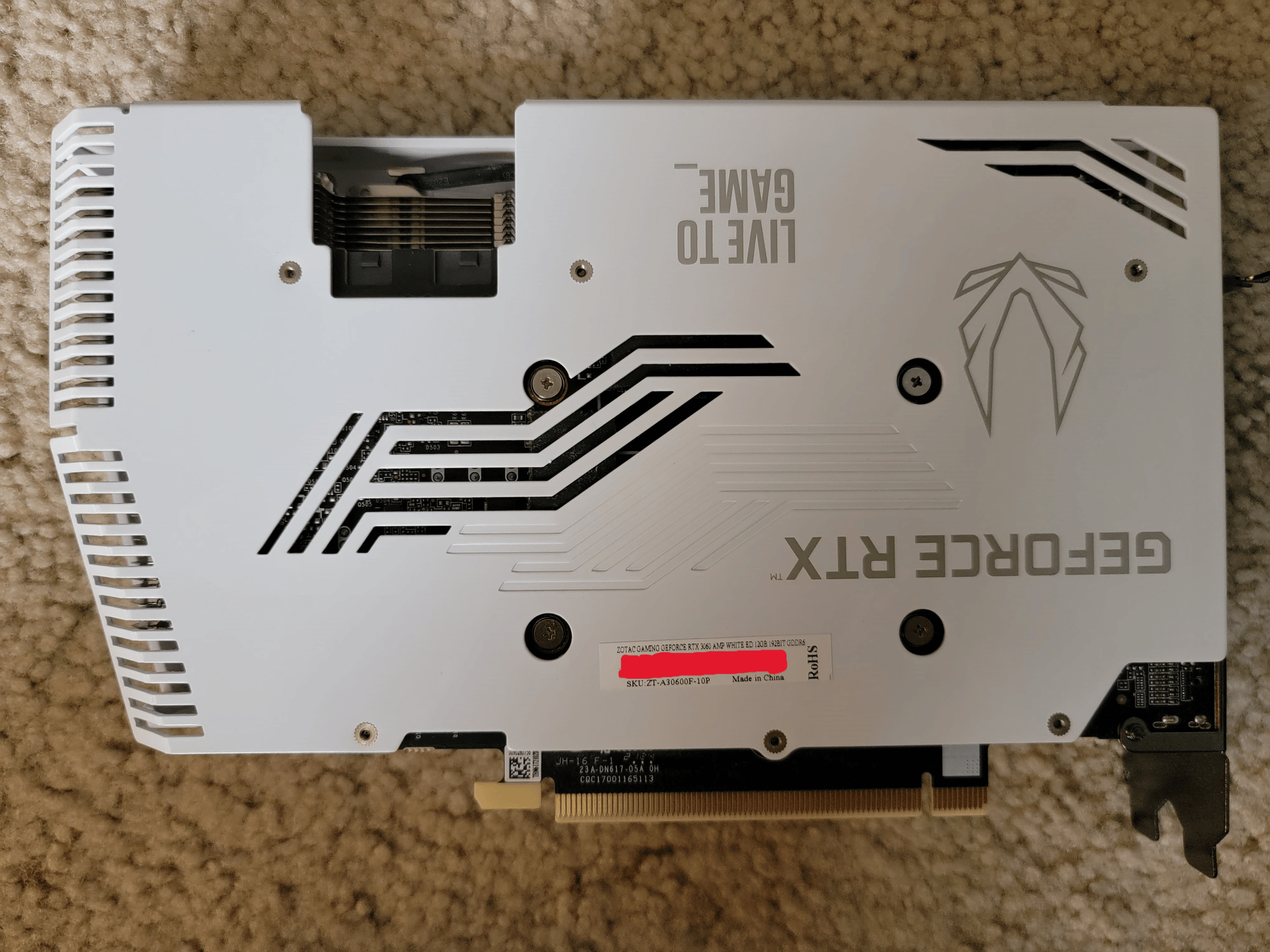 Zotac Gaming RTX 3060 12GB GDDR6 AMP White Edition LHR Like New With Original Box