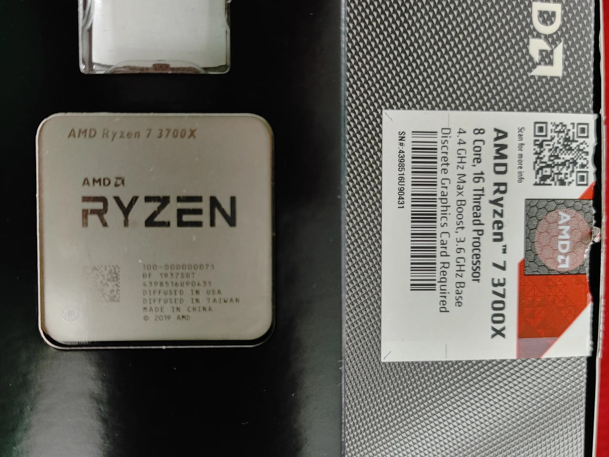 **Gently USED** AMD RYZEN 7 3700x AM4 Processor 8 core/16 Thread