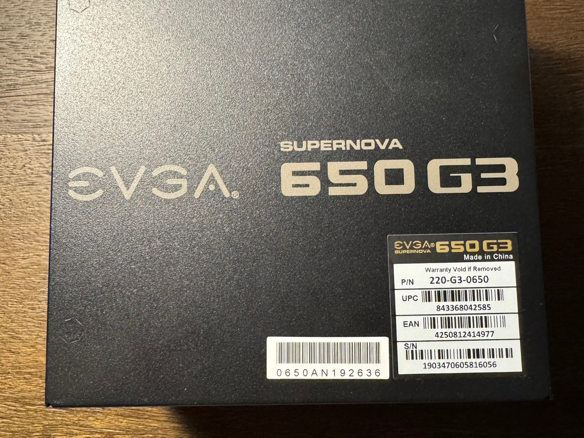 EVGA SuperNOVA G3, 80 Plus Gold 650W, Fully Modular PSU